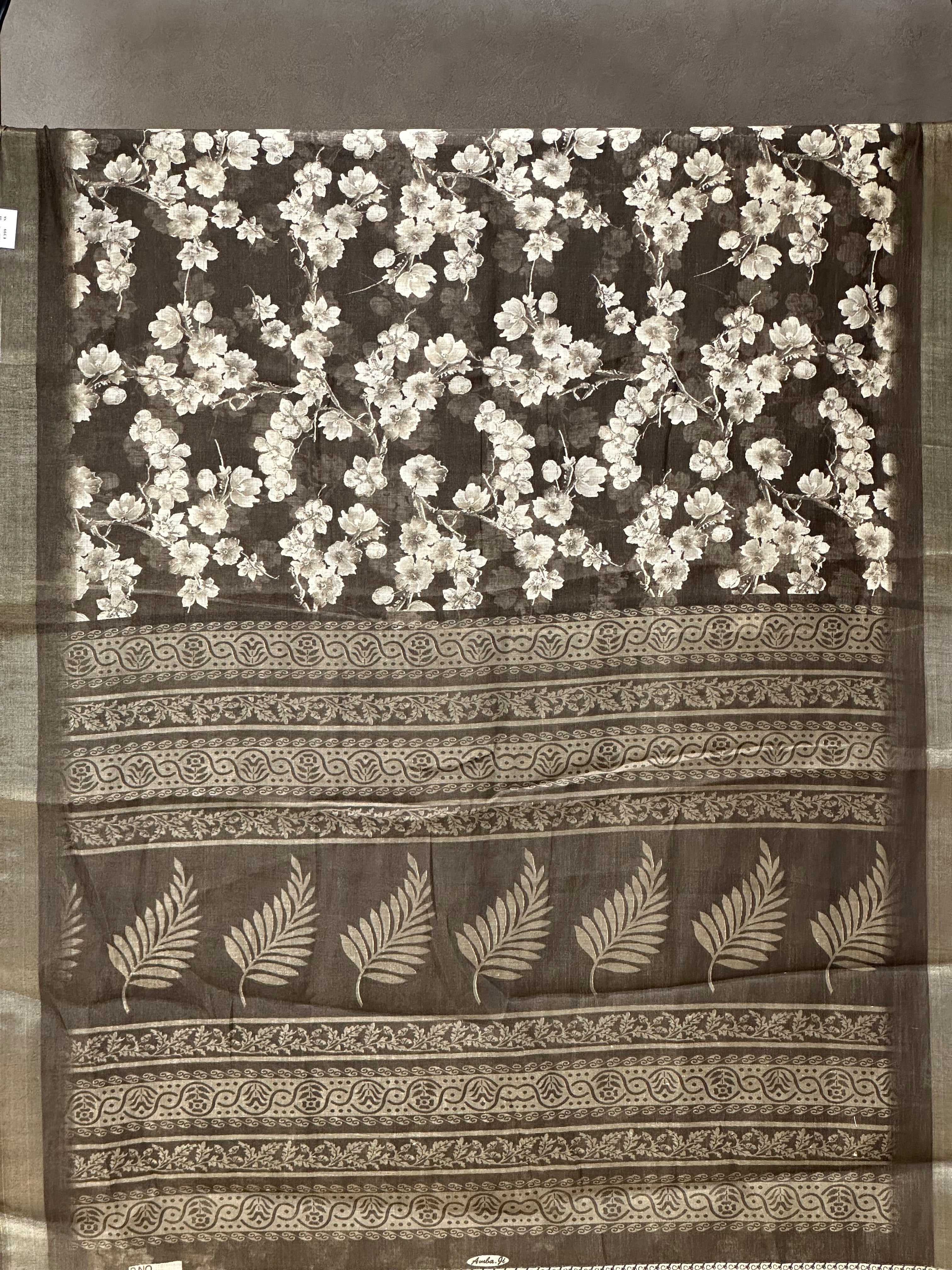 SEMI LINEN SAREE - 6203