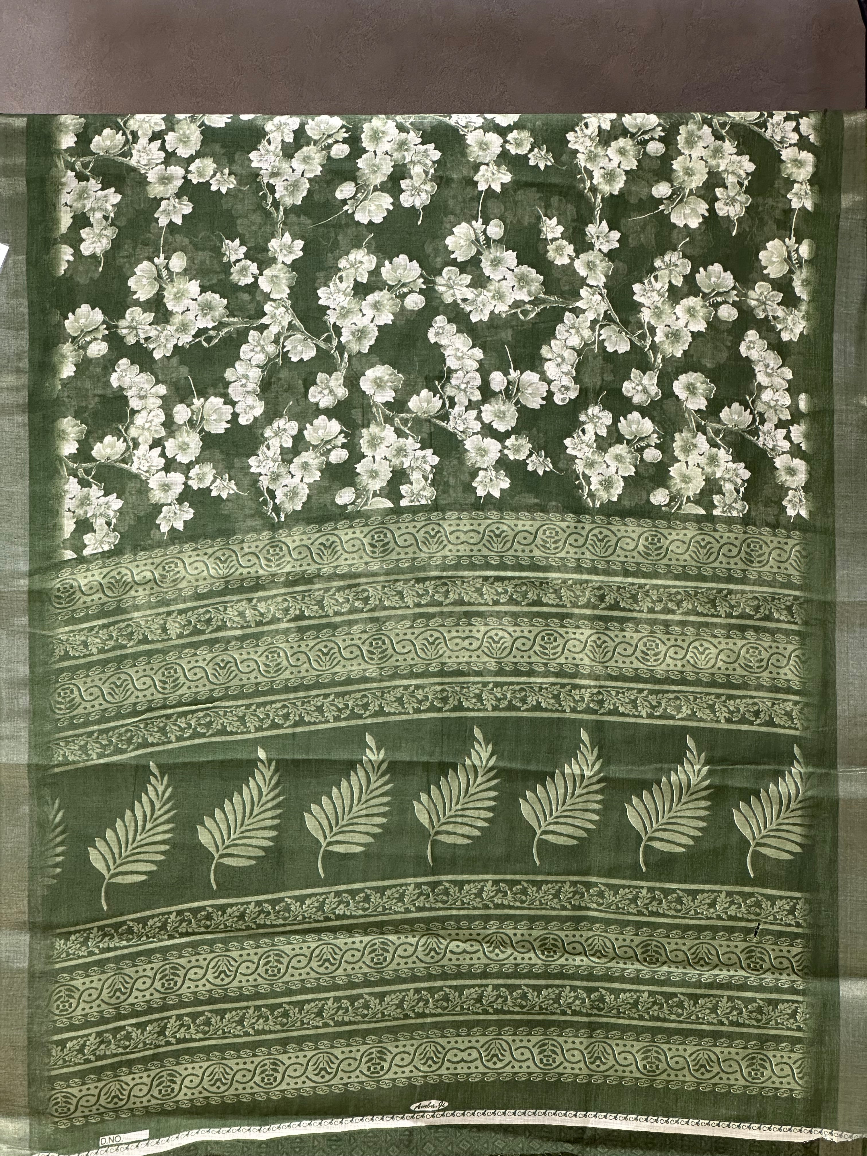 SEMI LINEN SAREE - 6203