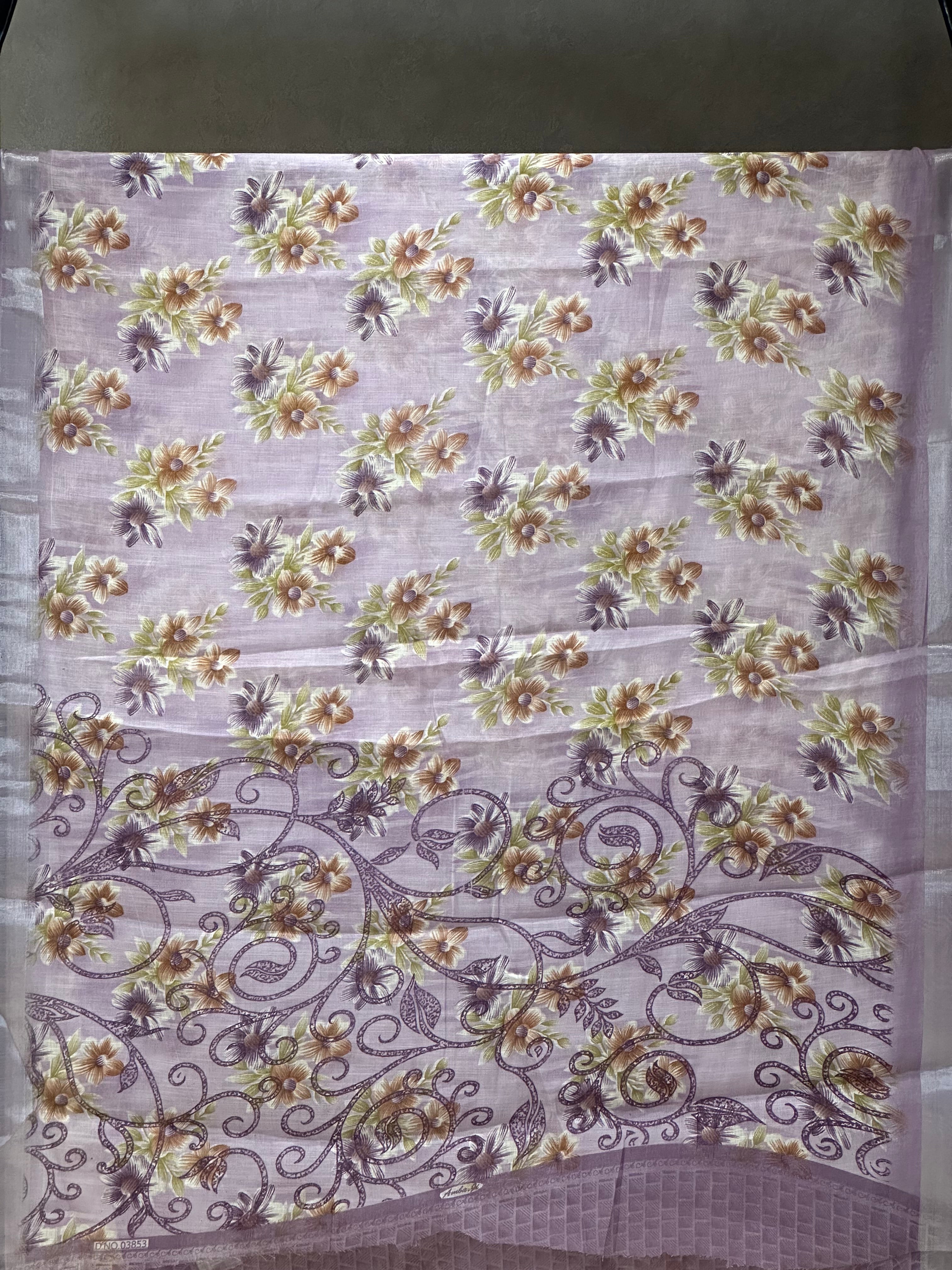 SEMI LINEN SAREE - 6208