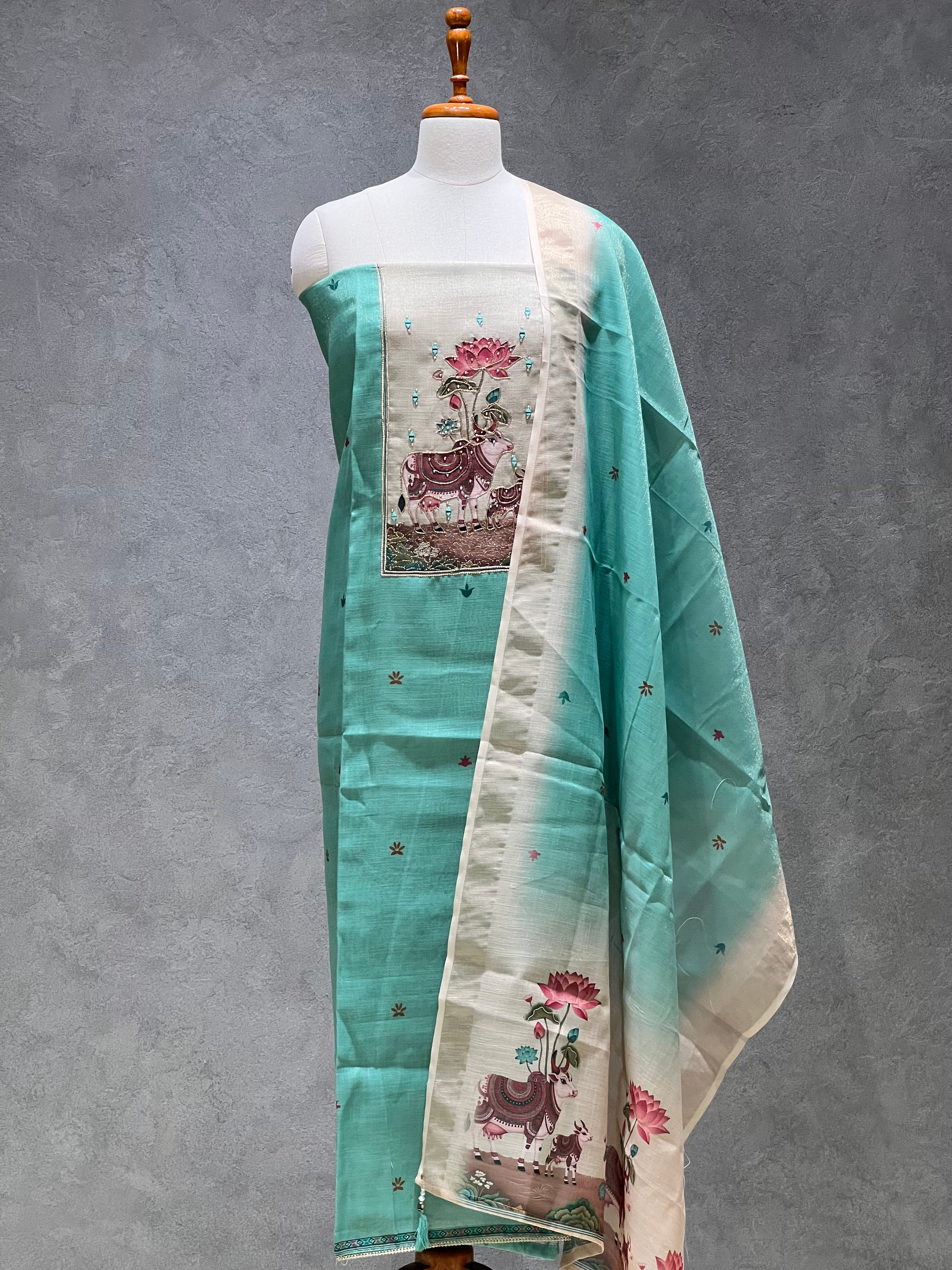 PICHWAI PRINT UNSTITCHED SUITS