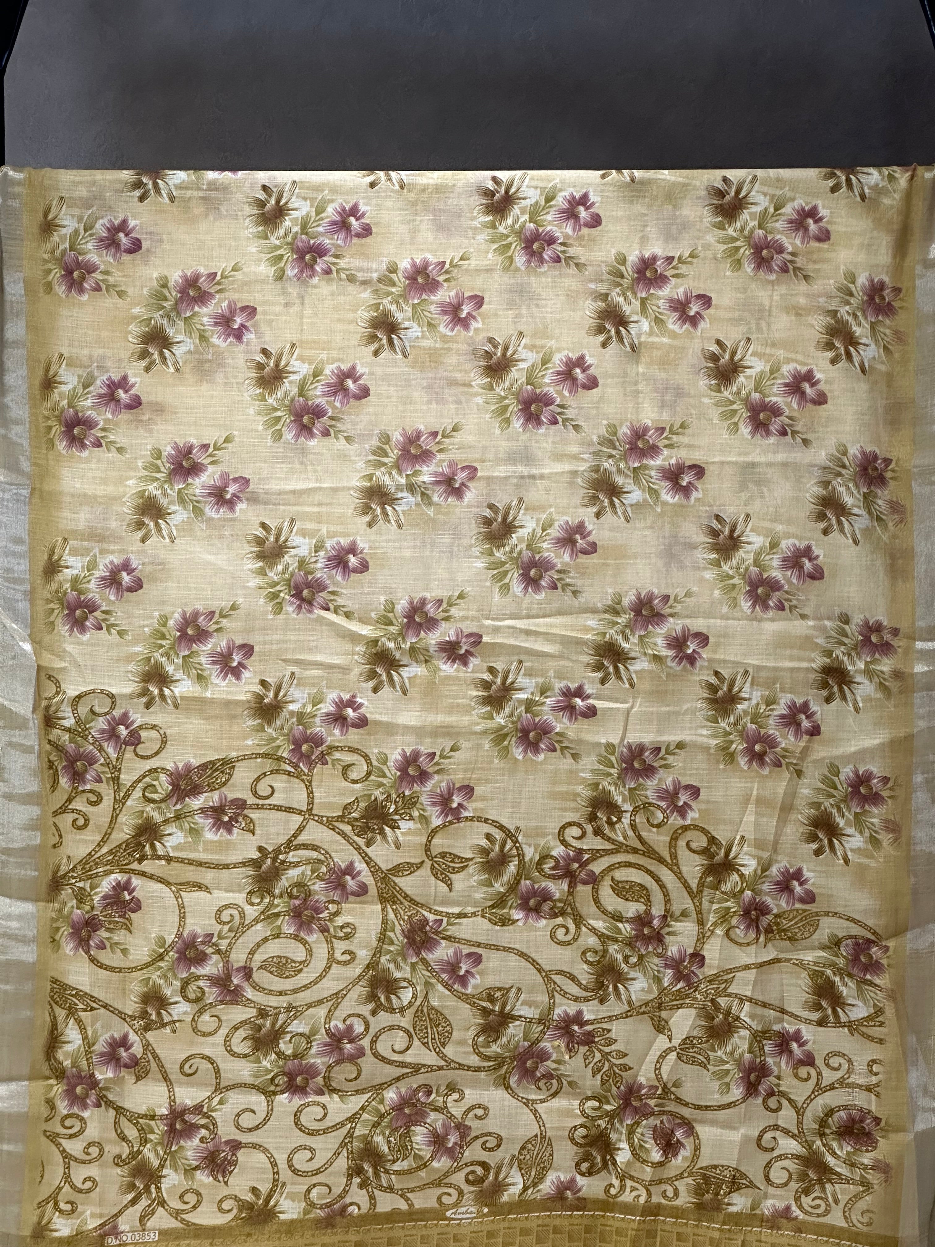 SEMI LINEN SAREE - 6208