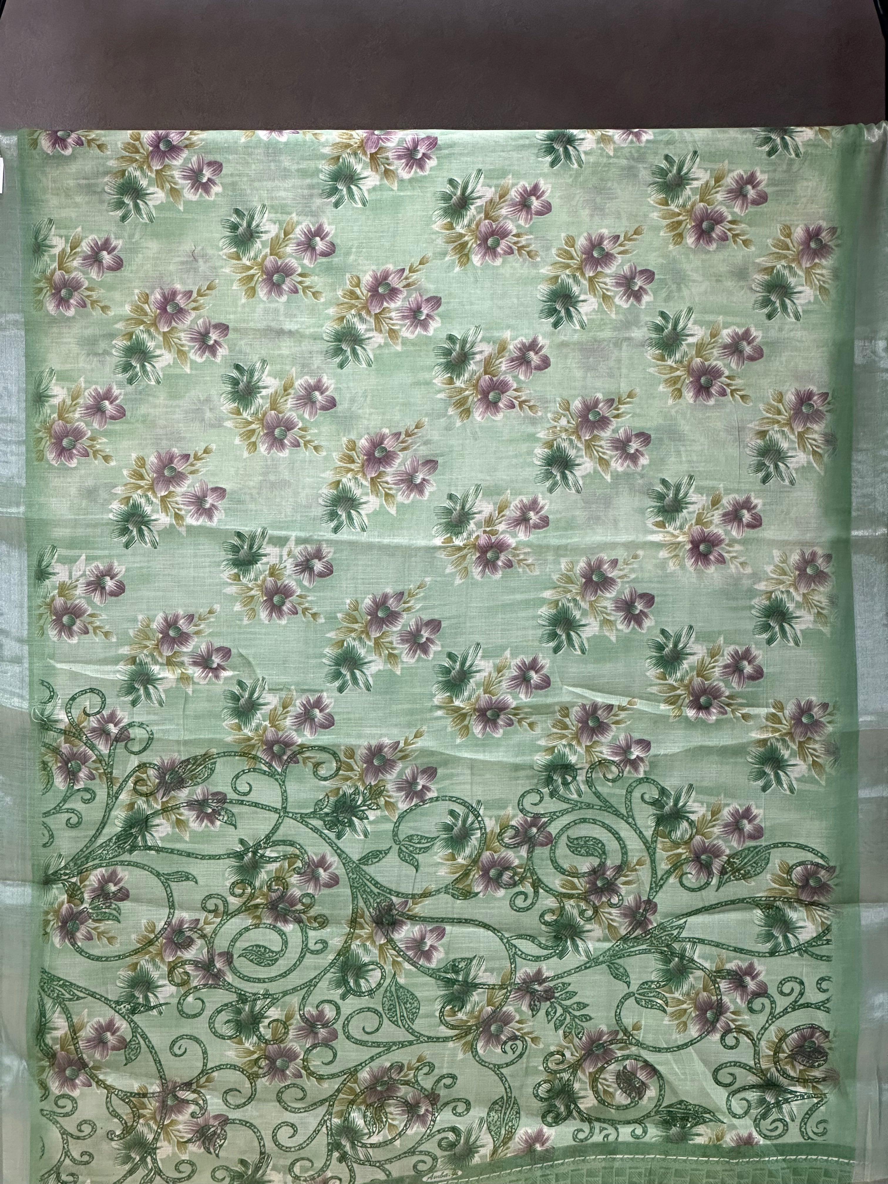 SEMI LINEN SAREE - 6208