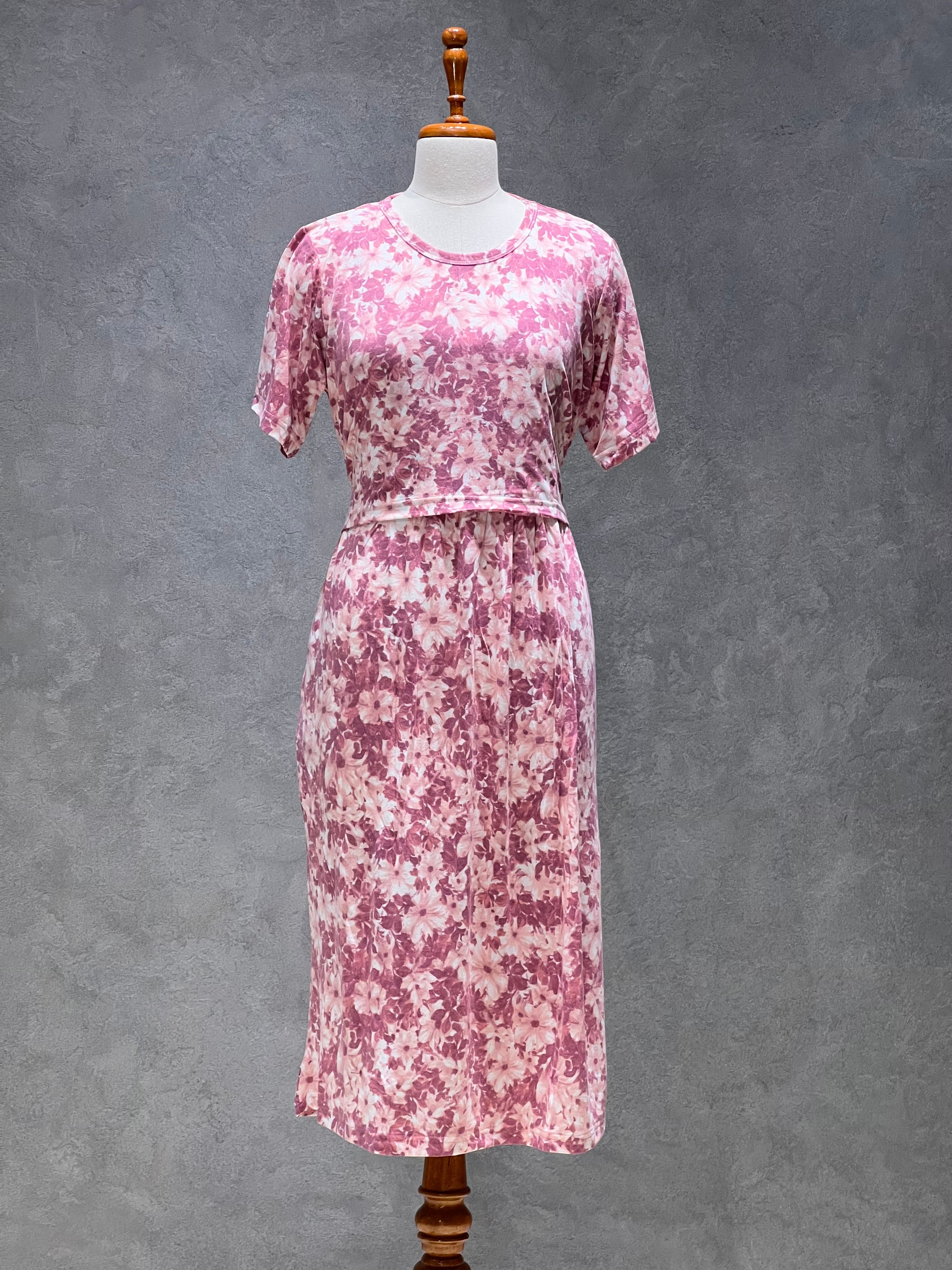 ZIPLESS FEEDING GOWN - ROUGE