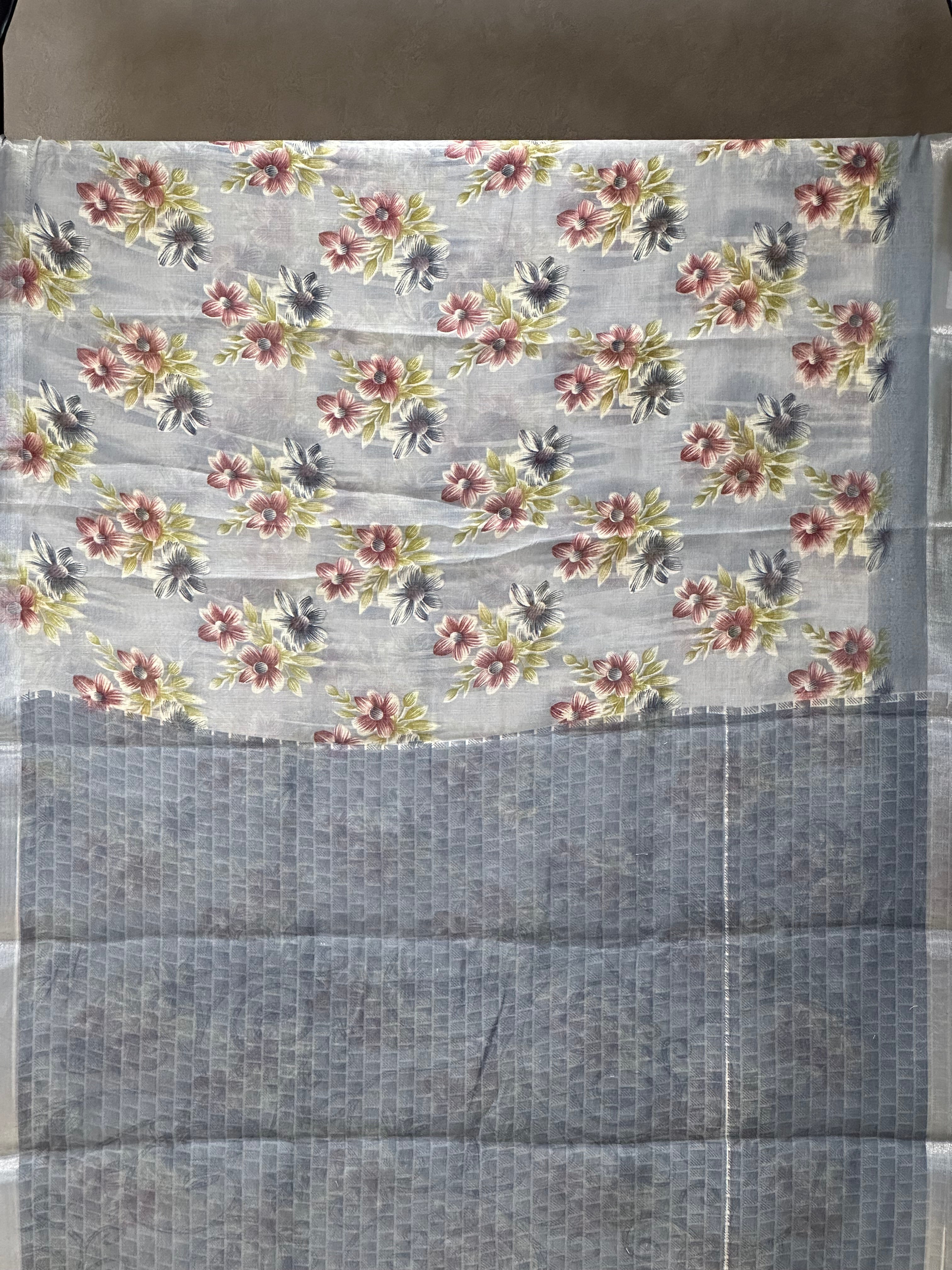 SEMI LINEN SAREE - 6208