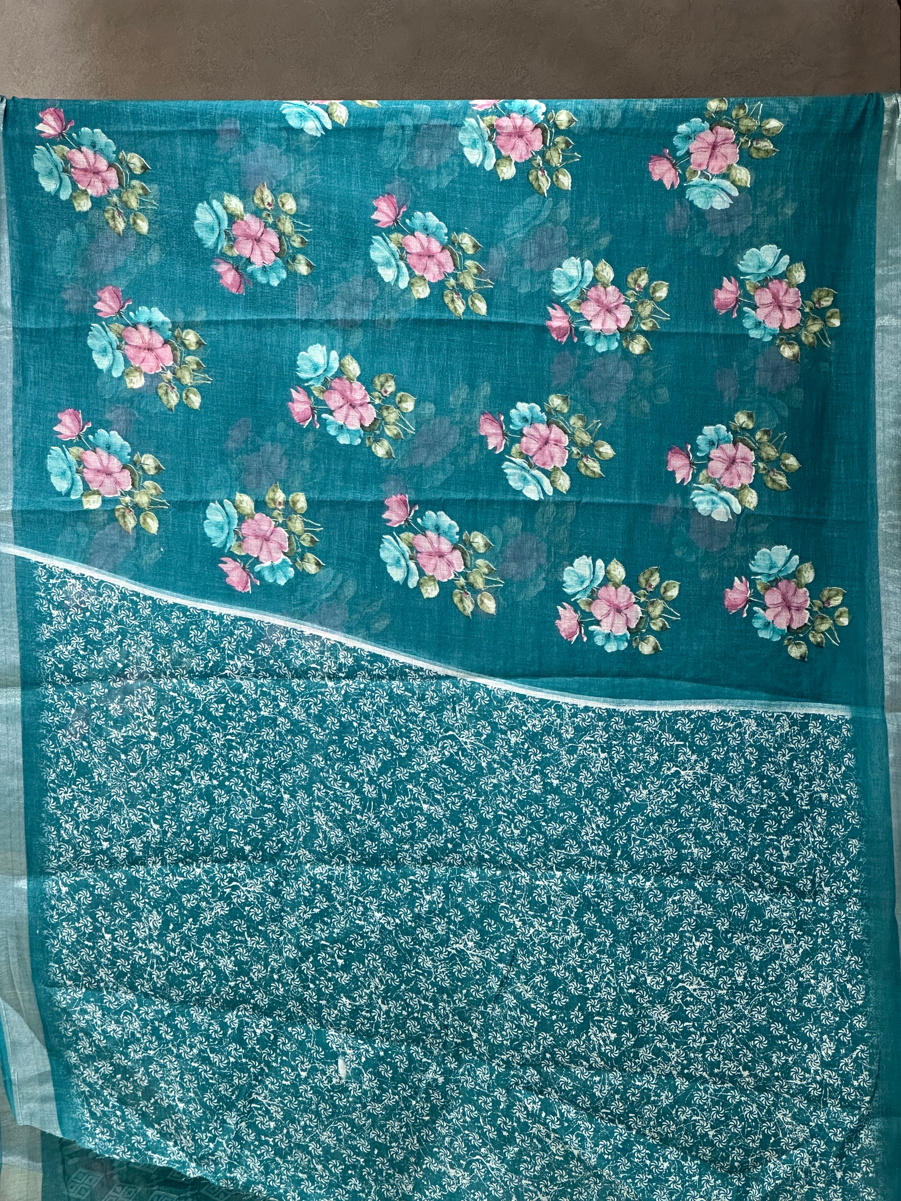 SEMI LINEN SAREE - 6205