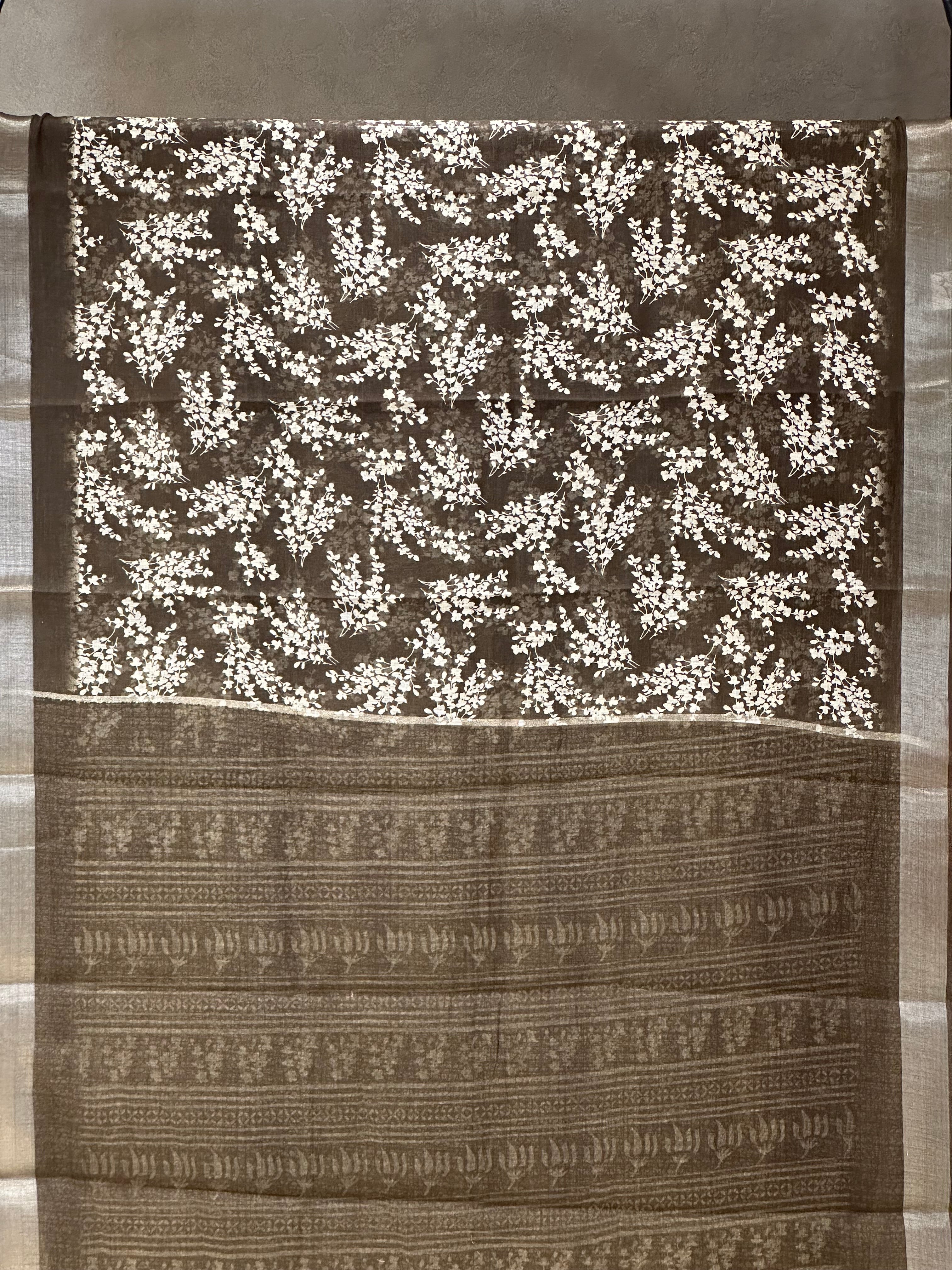 SEMI LINEN SAREE - 6224