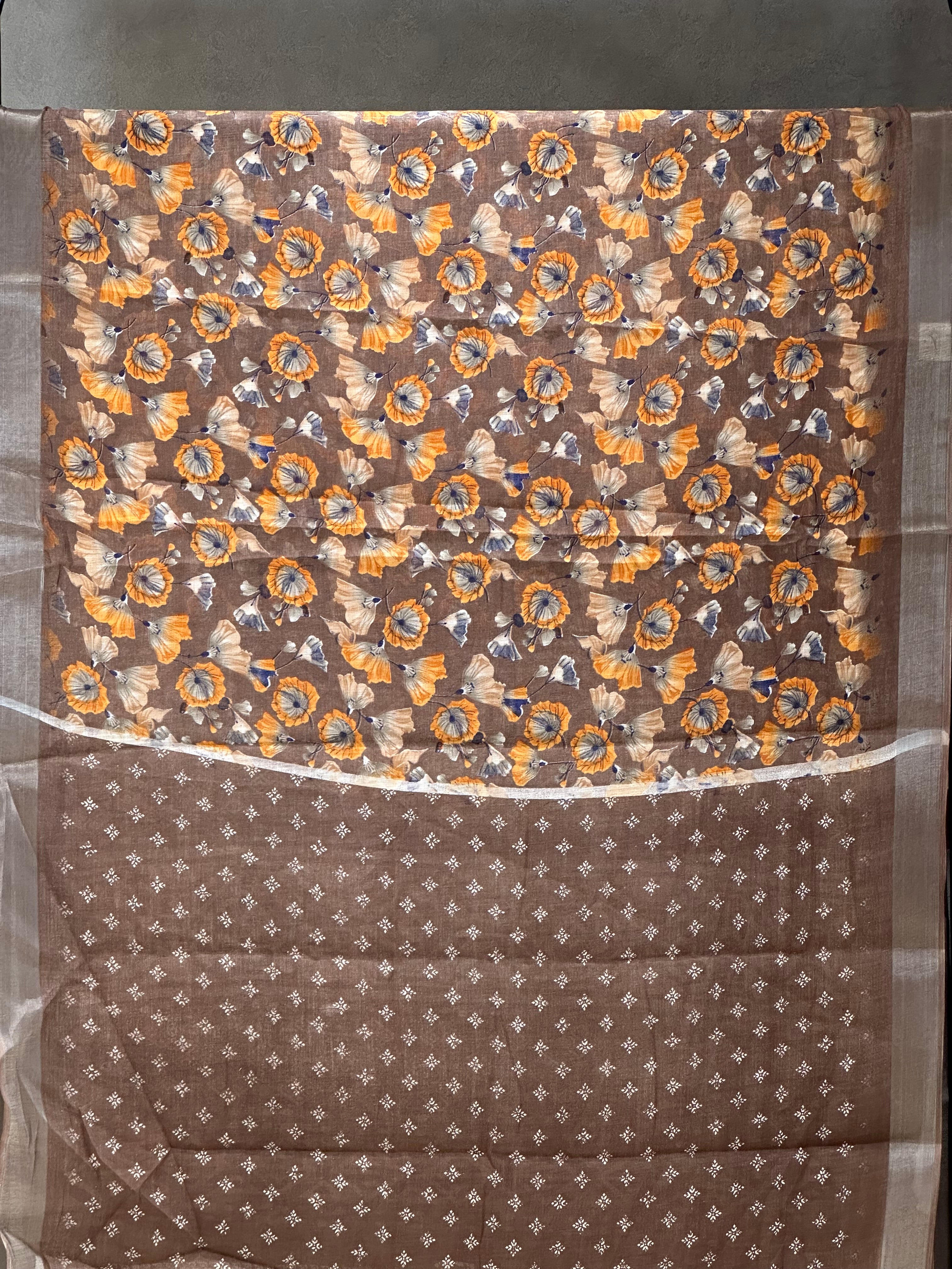 SEMI LINEN SAREE - 6226