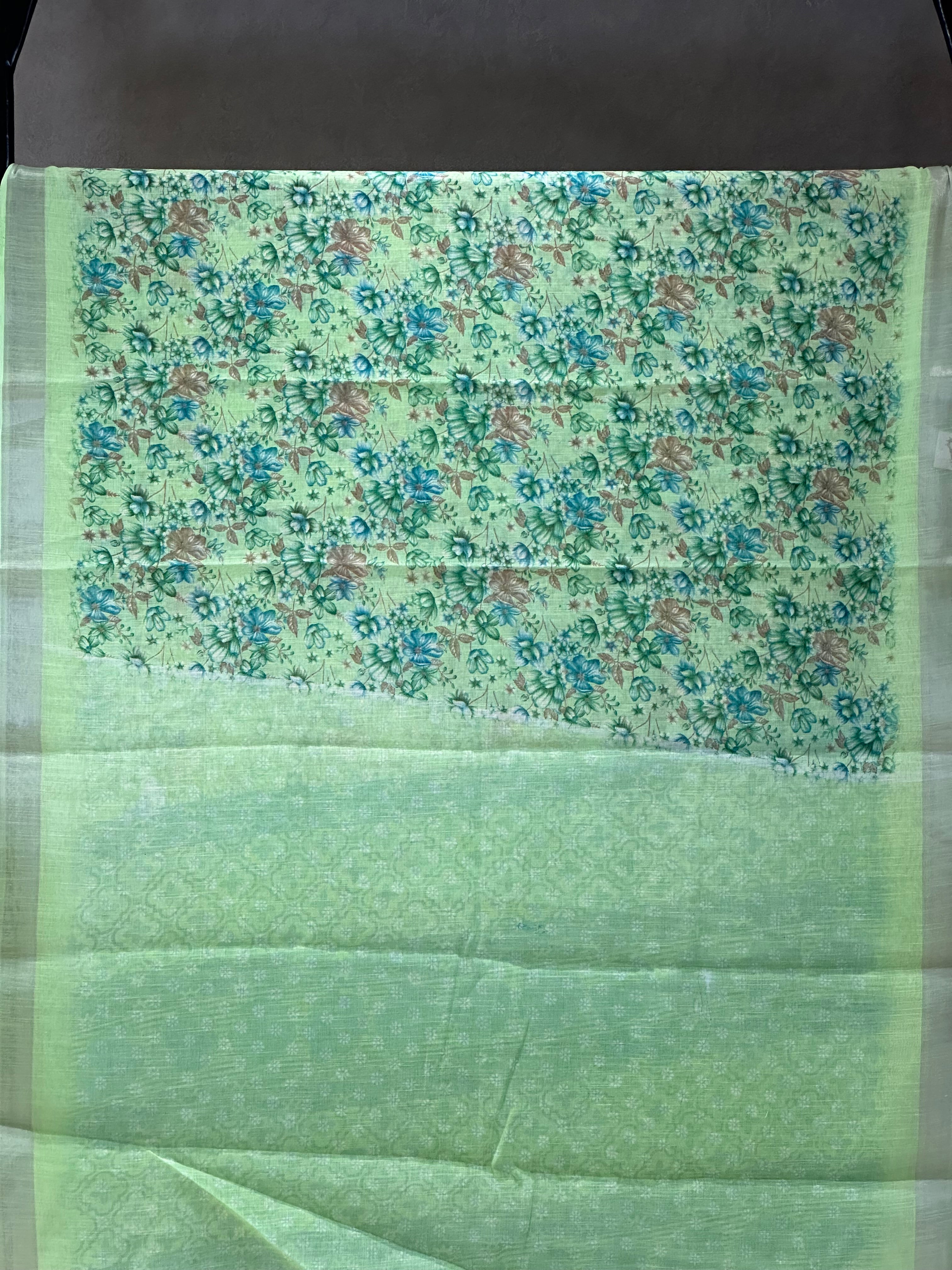 SEMI LINEN SAREE - 6180