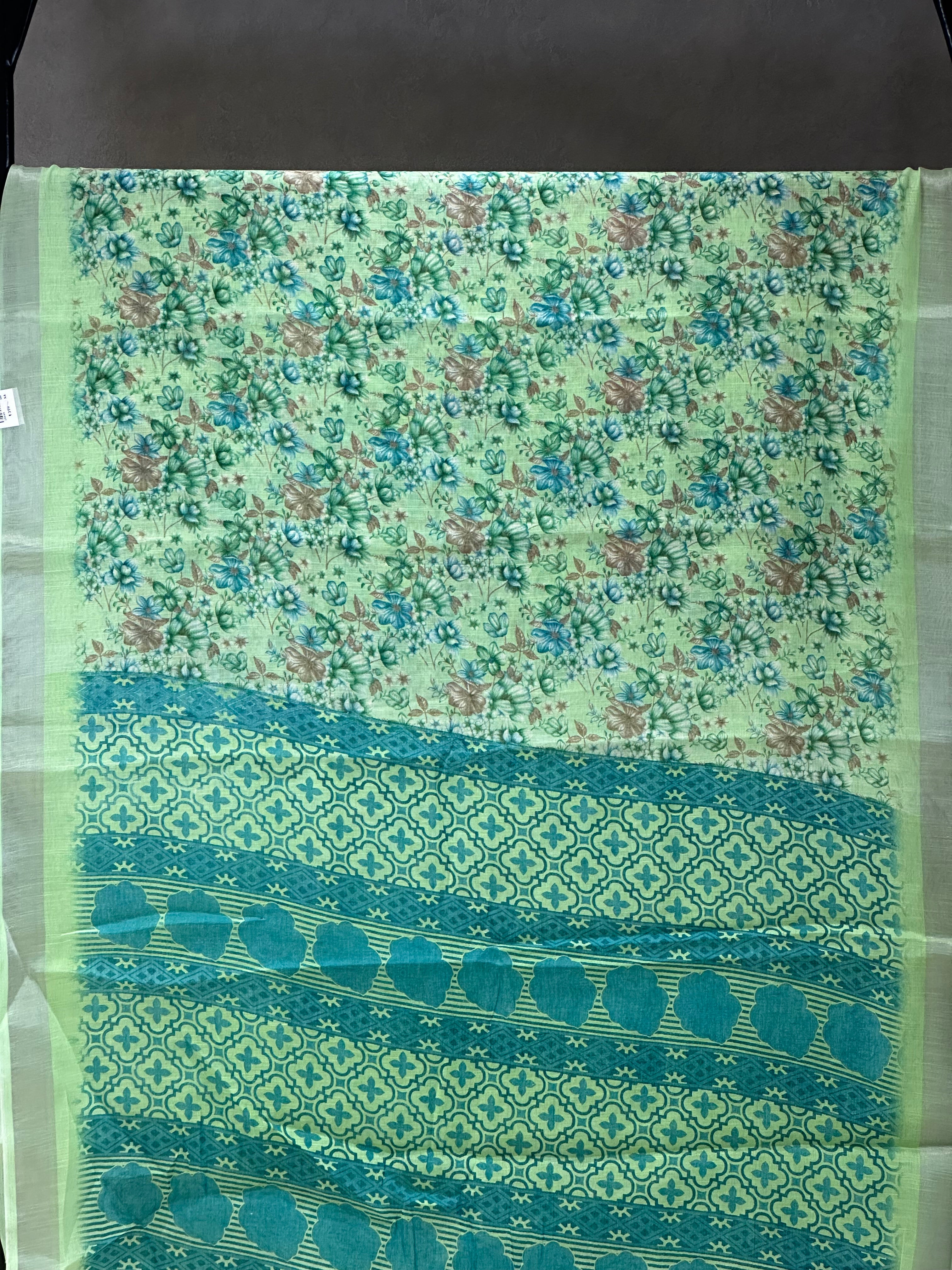 SEMI LINEN SAREE - 6180