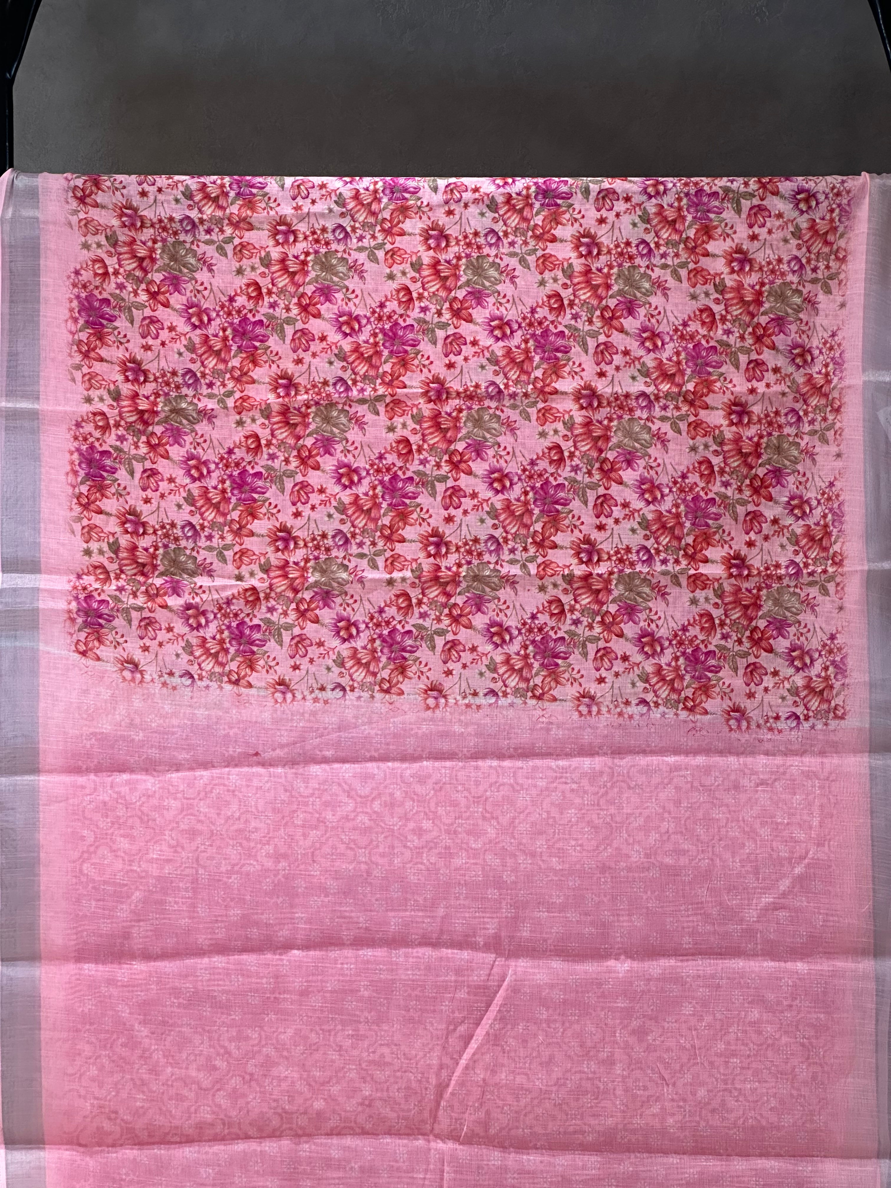 SEMI LINEN SAREE - 6180