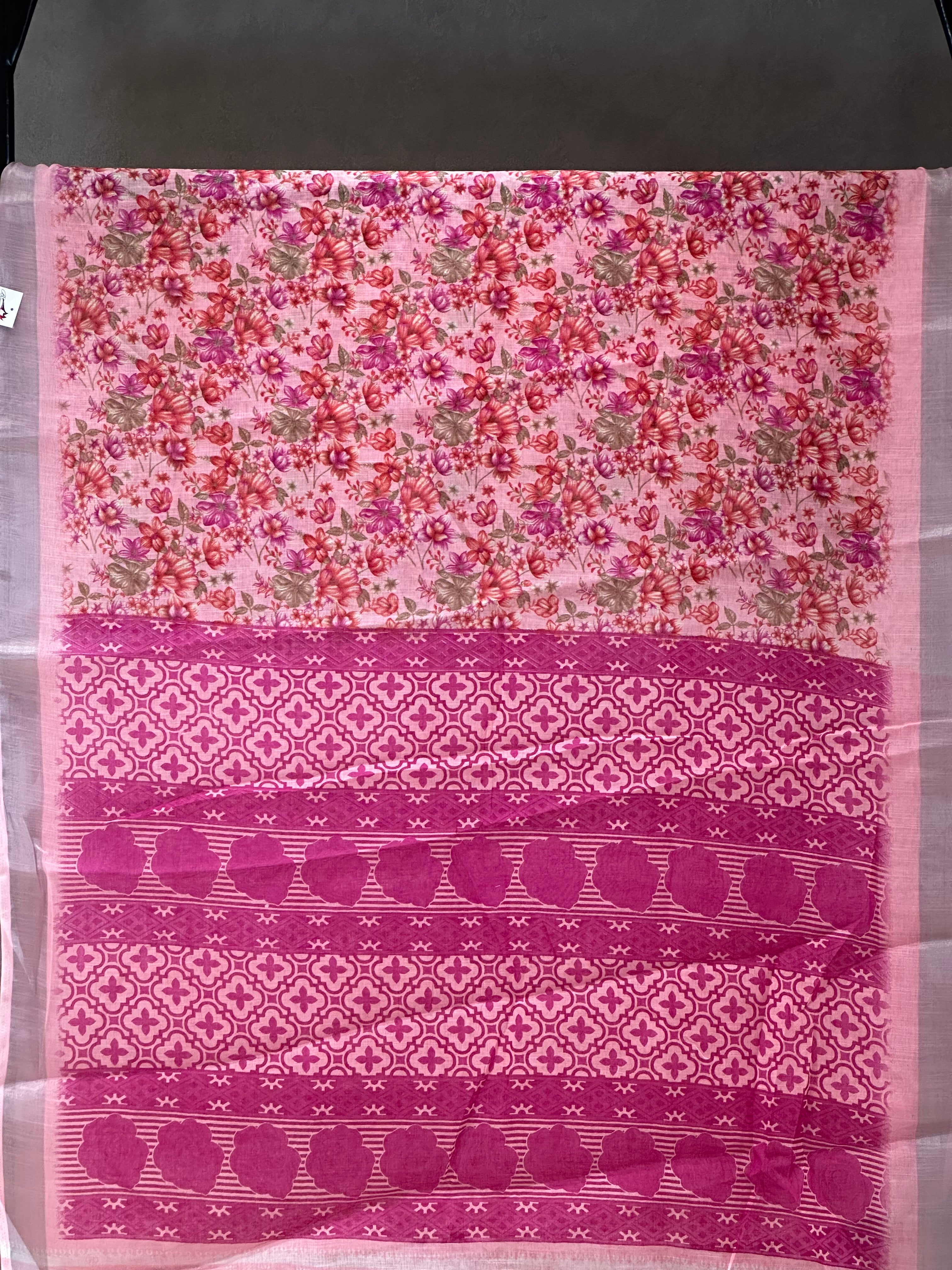 SEMI LINEN SAREE - 6180