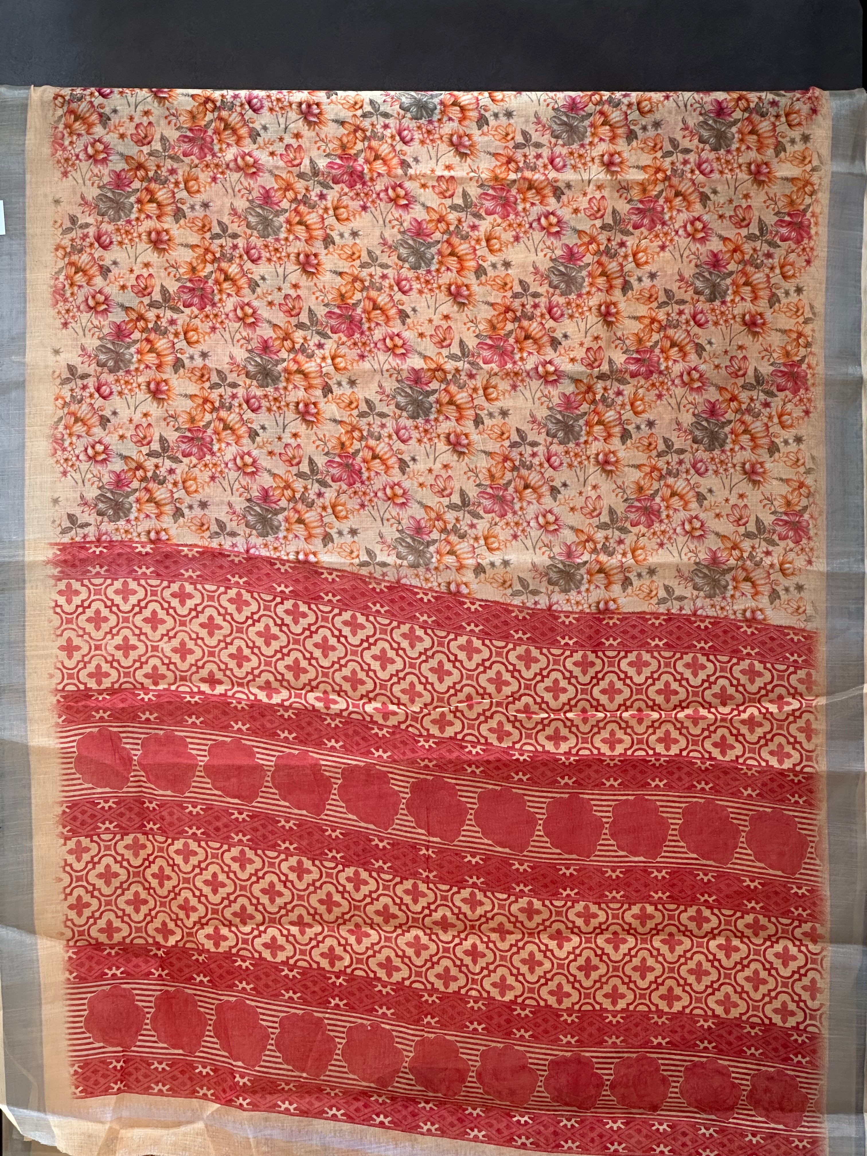 SEMI LINEN SAREE - 6180