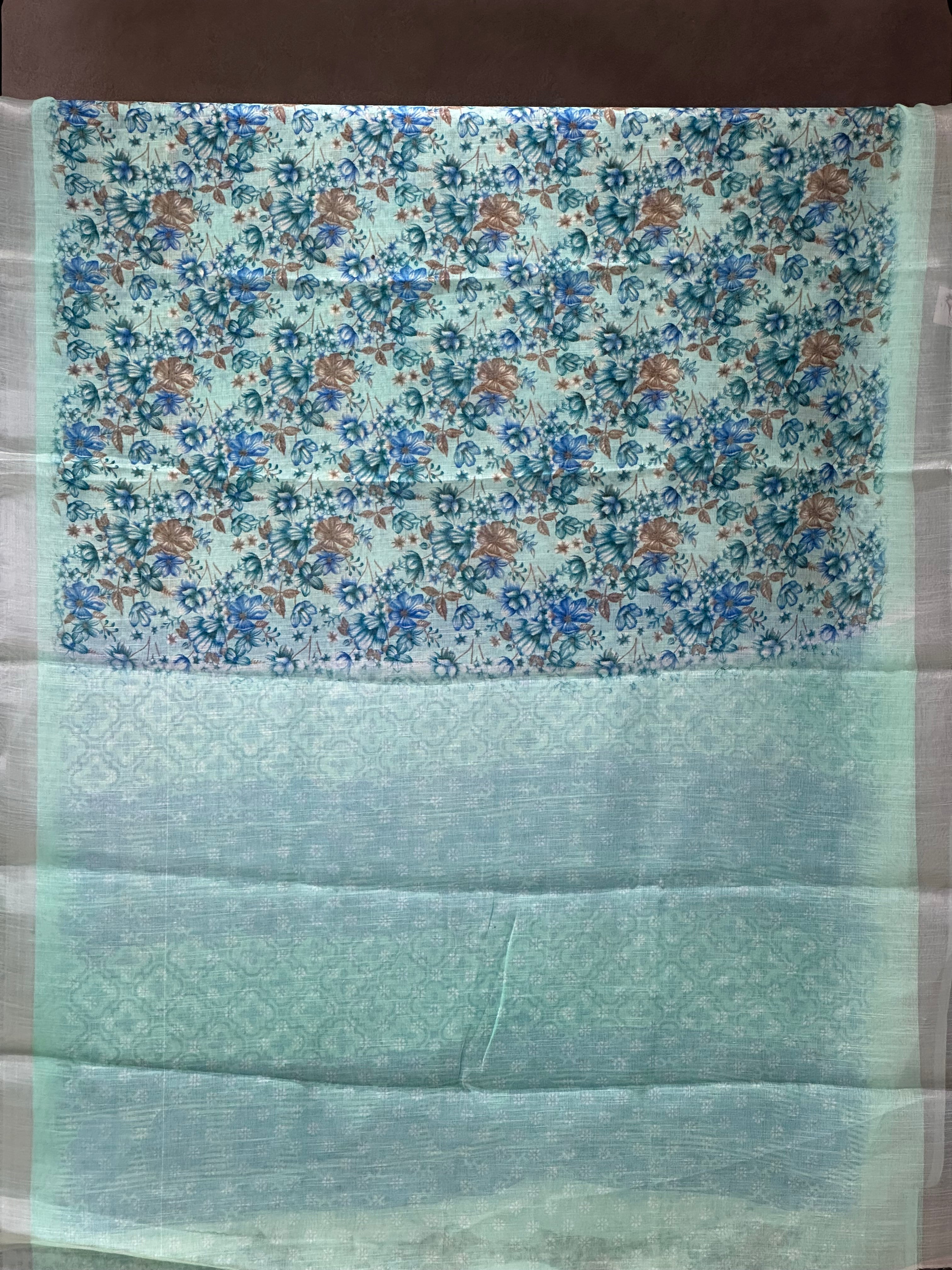 SEMI LINEN SAREE - 6180