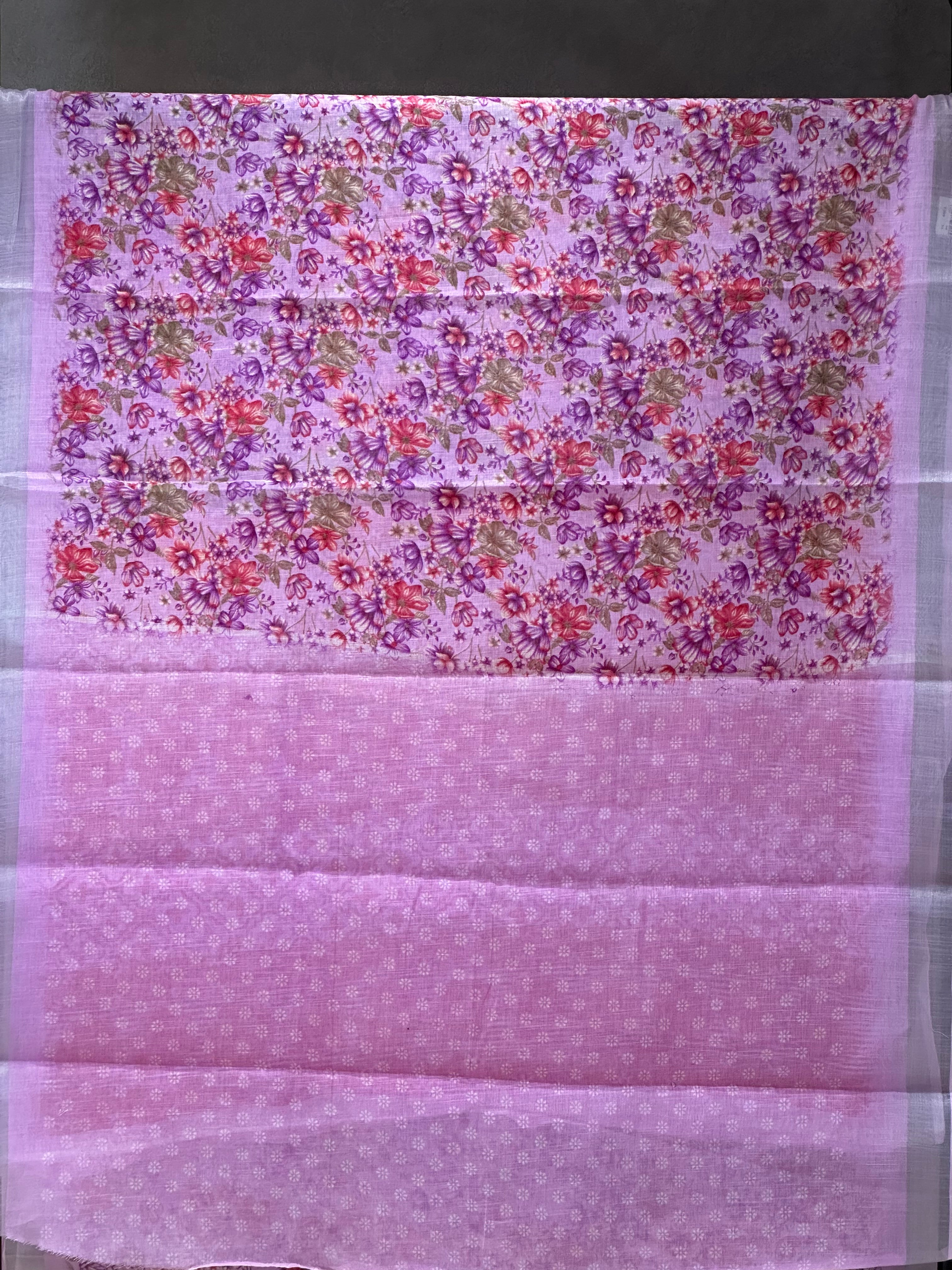 SEMI LINEN SAREE - 6180