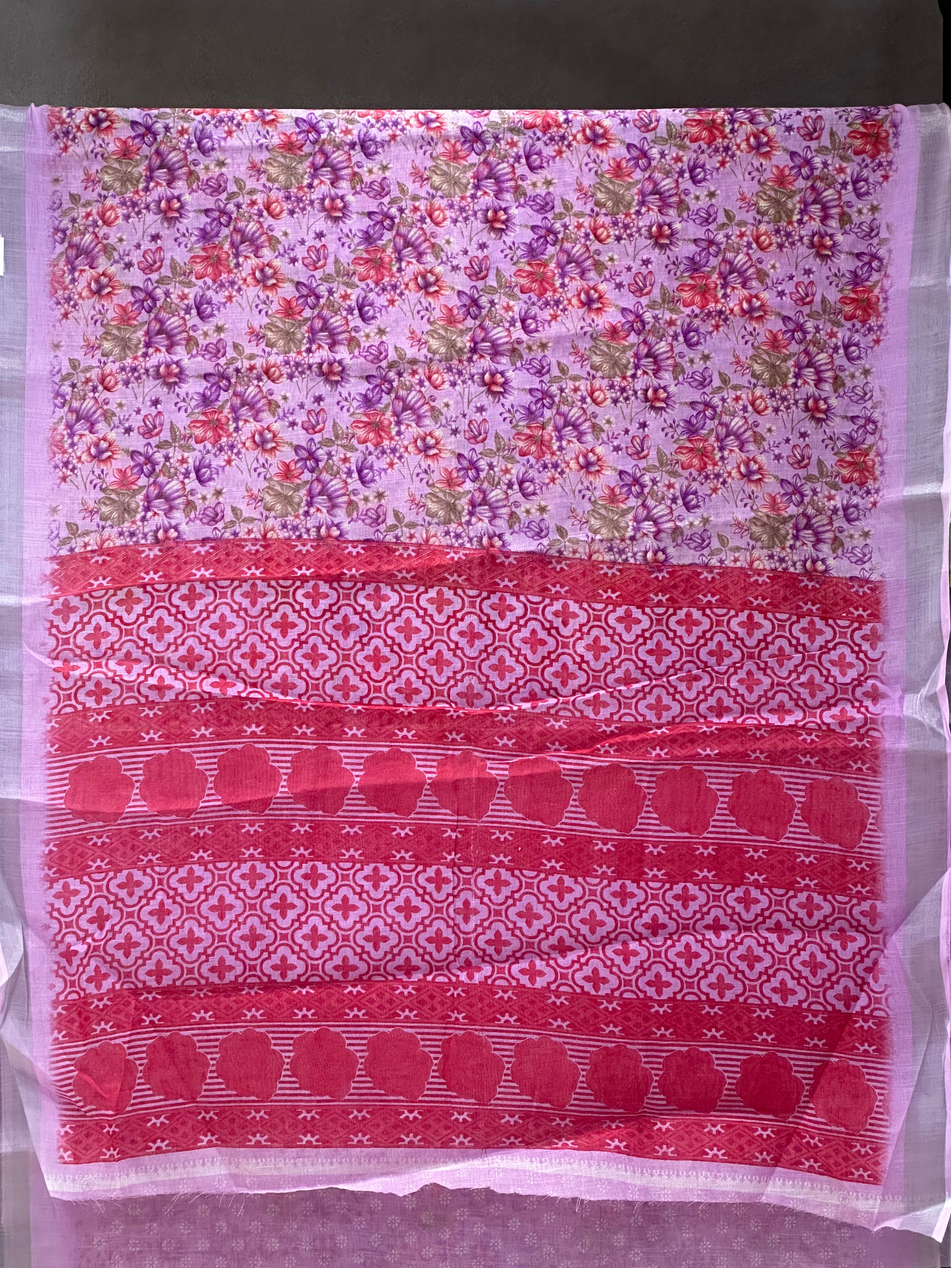 SEMI LINEN SAREE - 6180