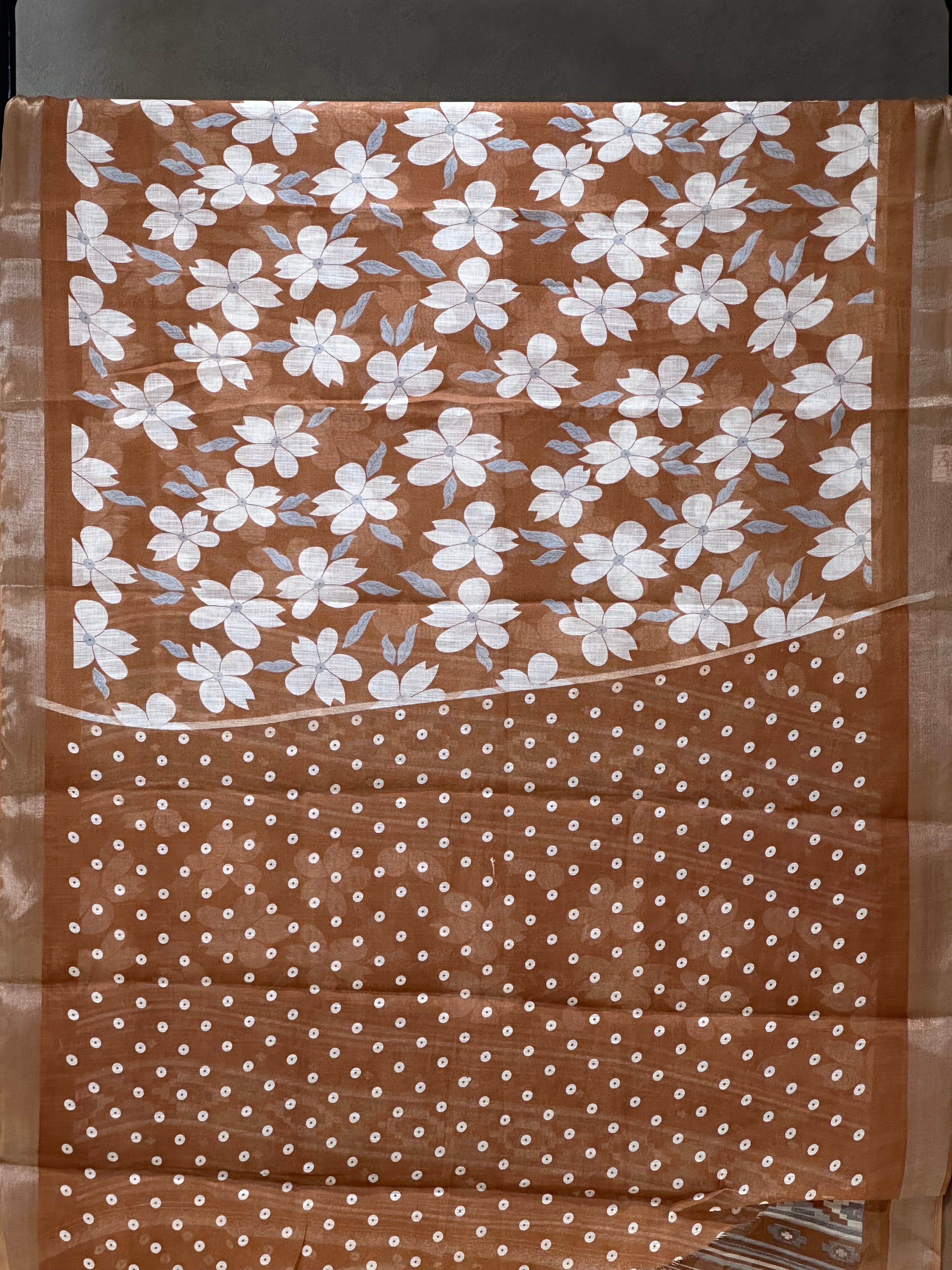 SEMI LINEN SAREE - 6223