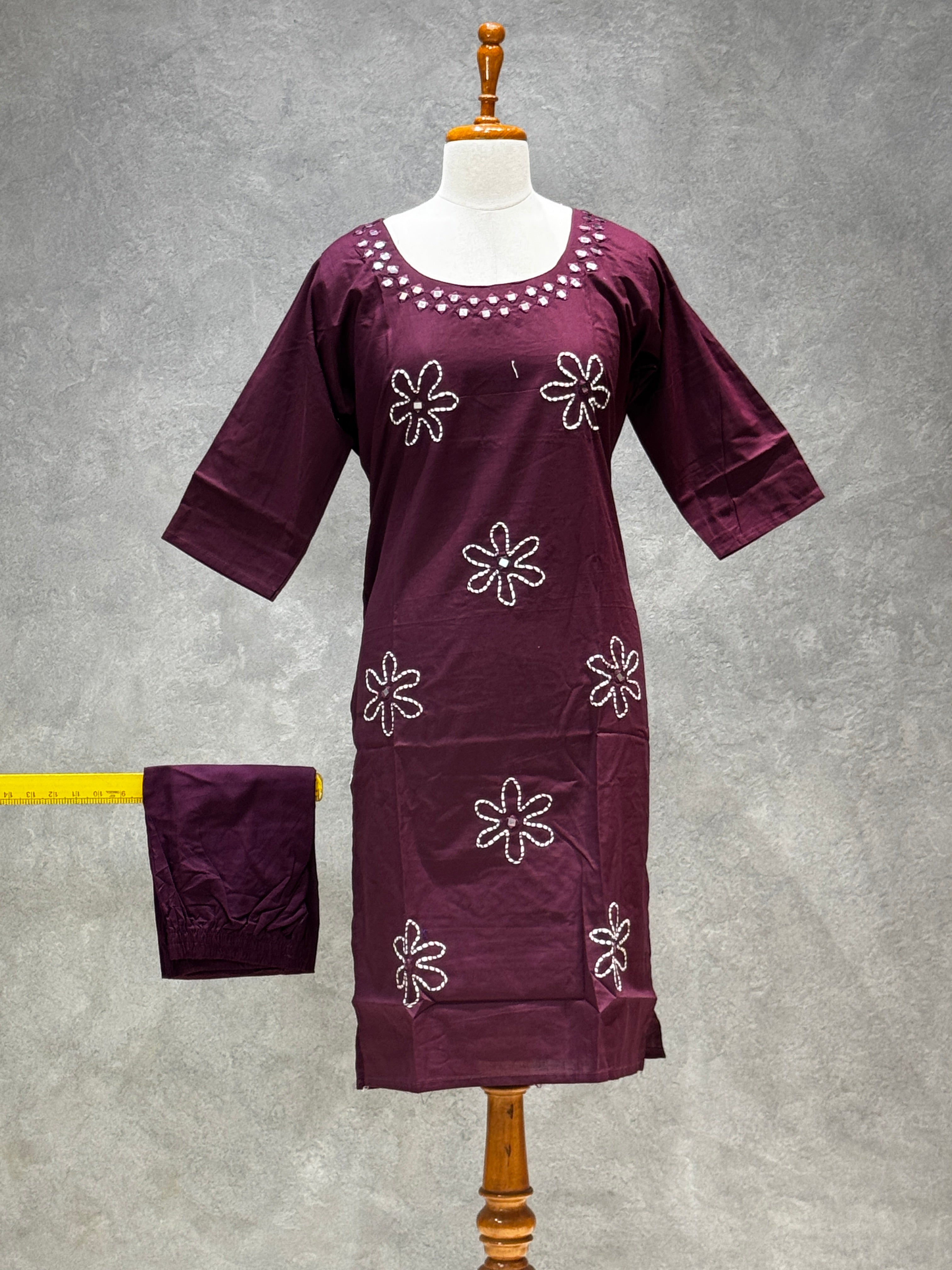 SALWAR SET BORDEAUX