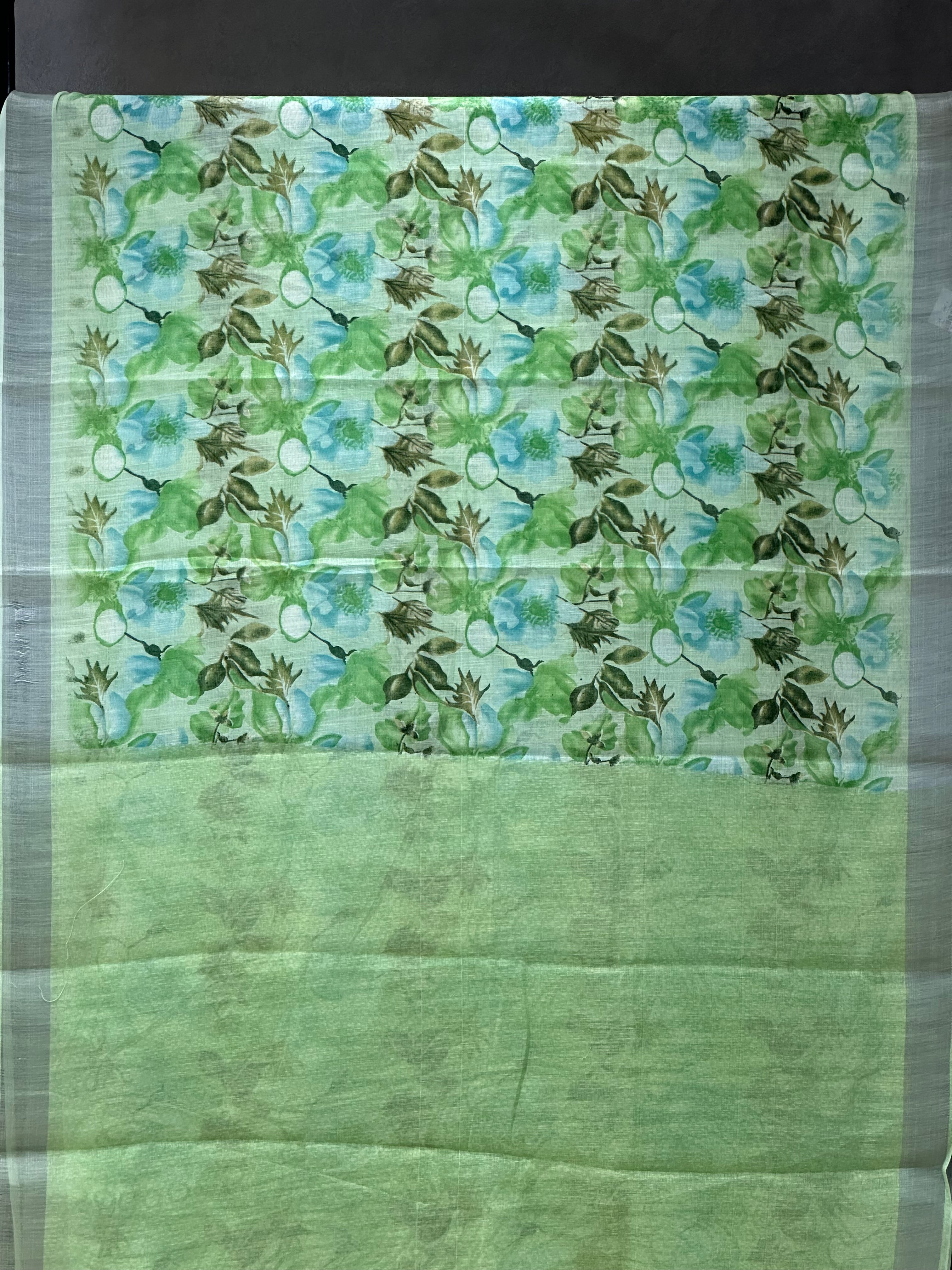 SEMI LINEN SAREE - 6227