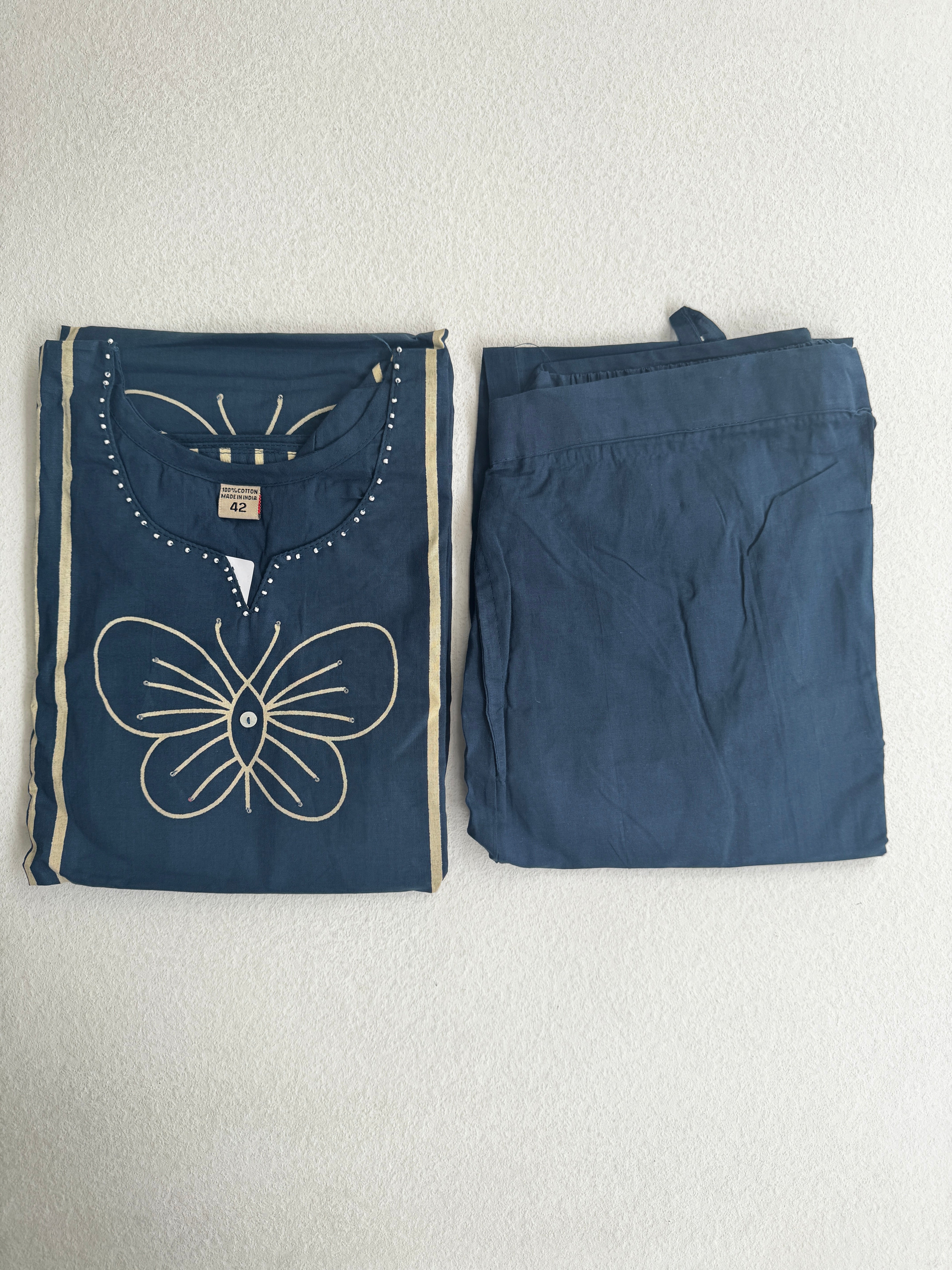 KURTHI SET (NAVY BLUE)