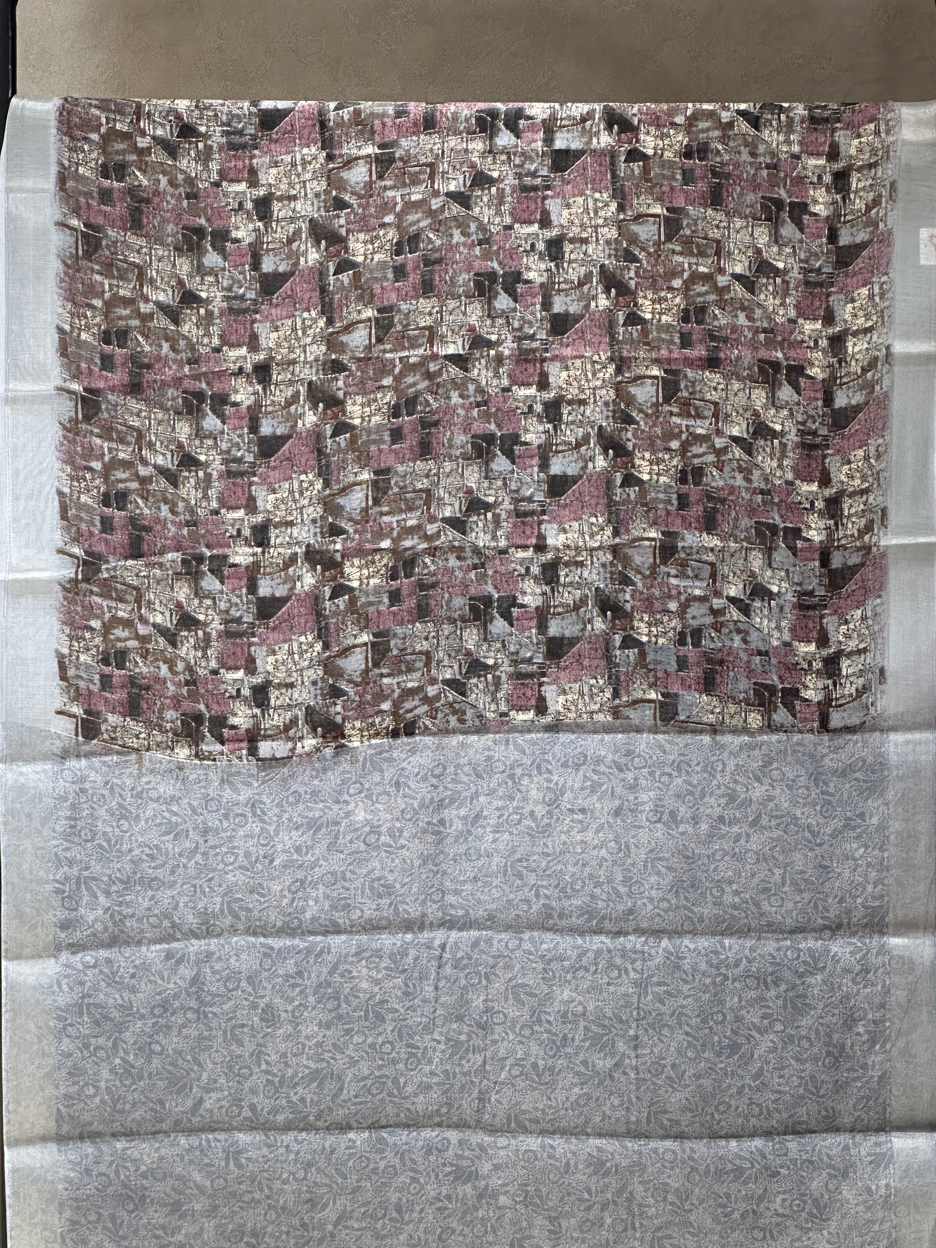 SEMI LINEN SAREE - 6209