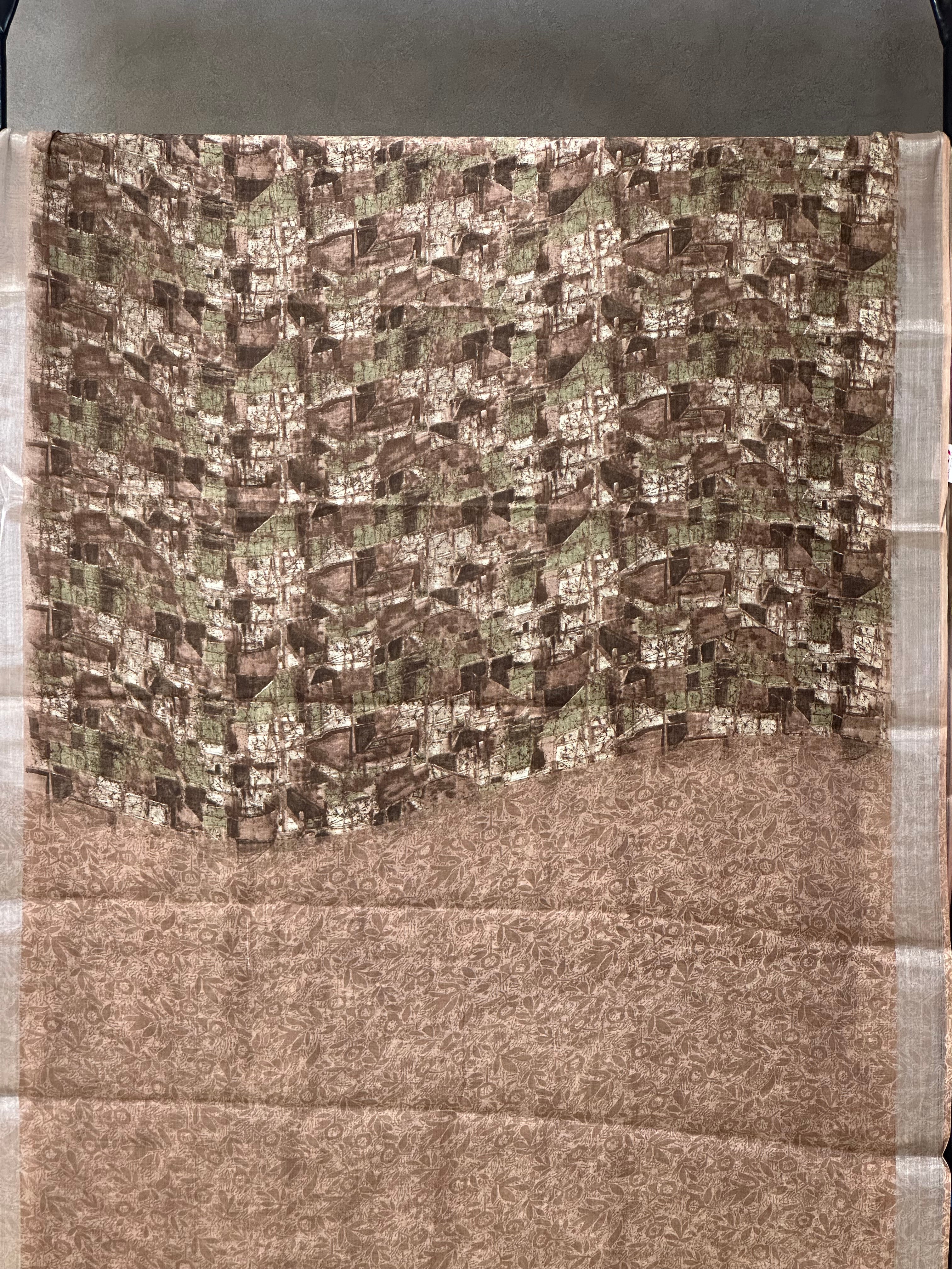 SEMI LINEN SAREE - 6209