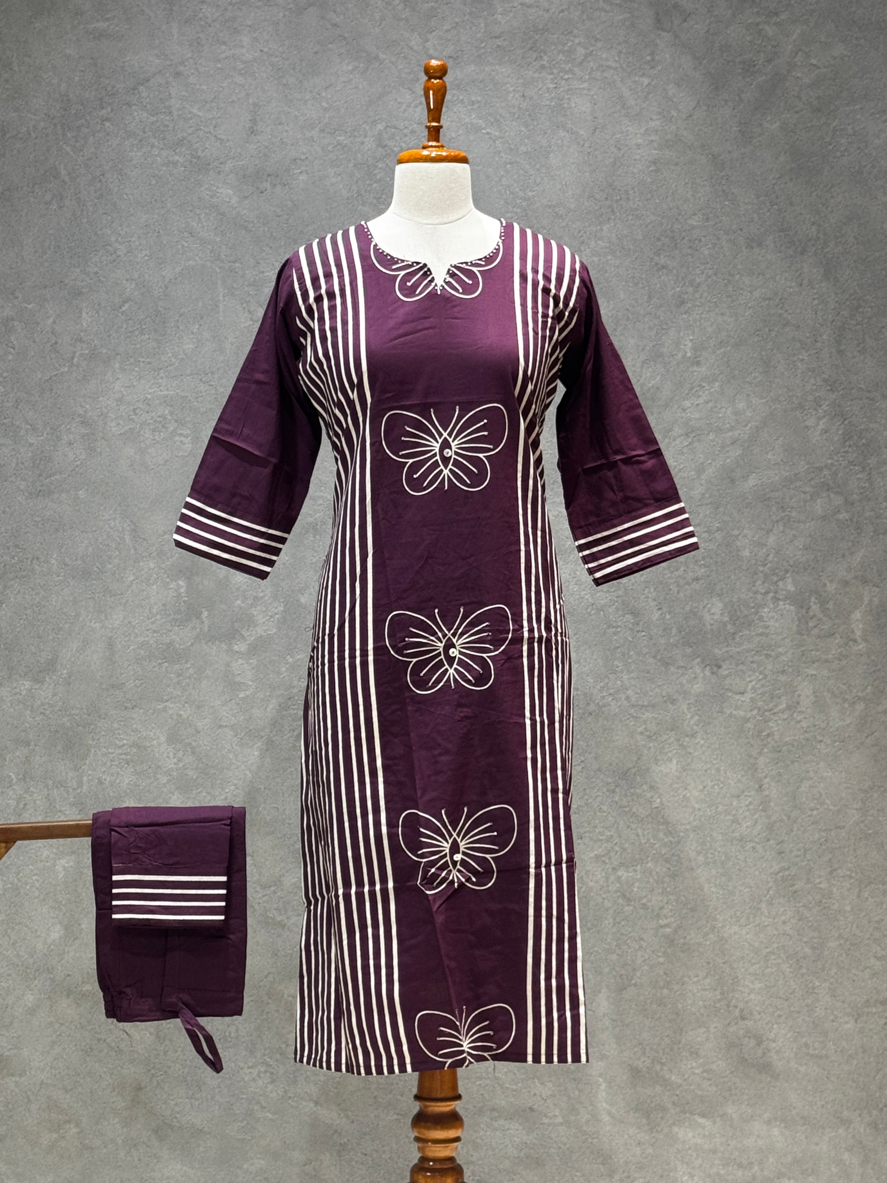 KURTHI SET 5.15 EGGPLANT PURPLE