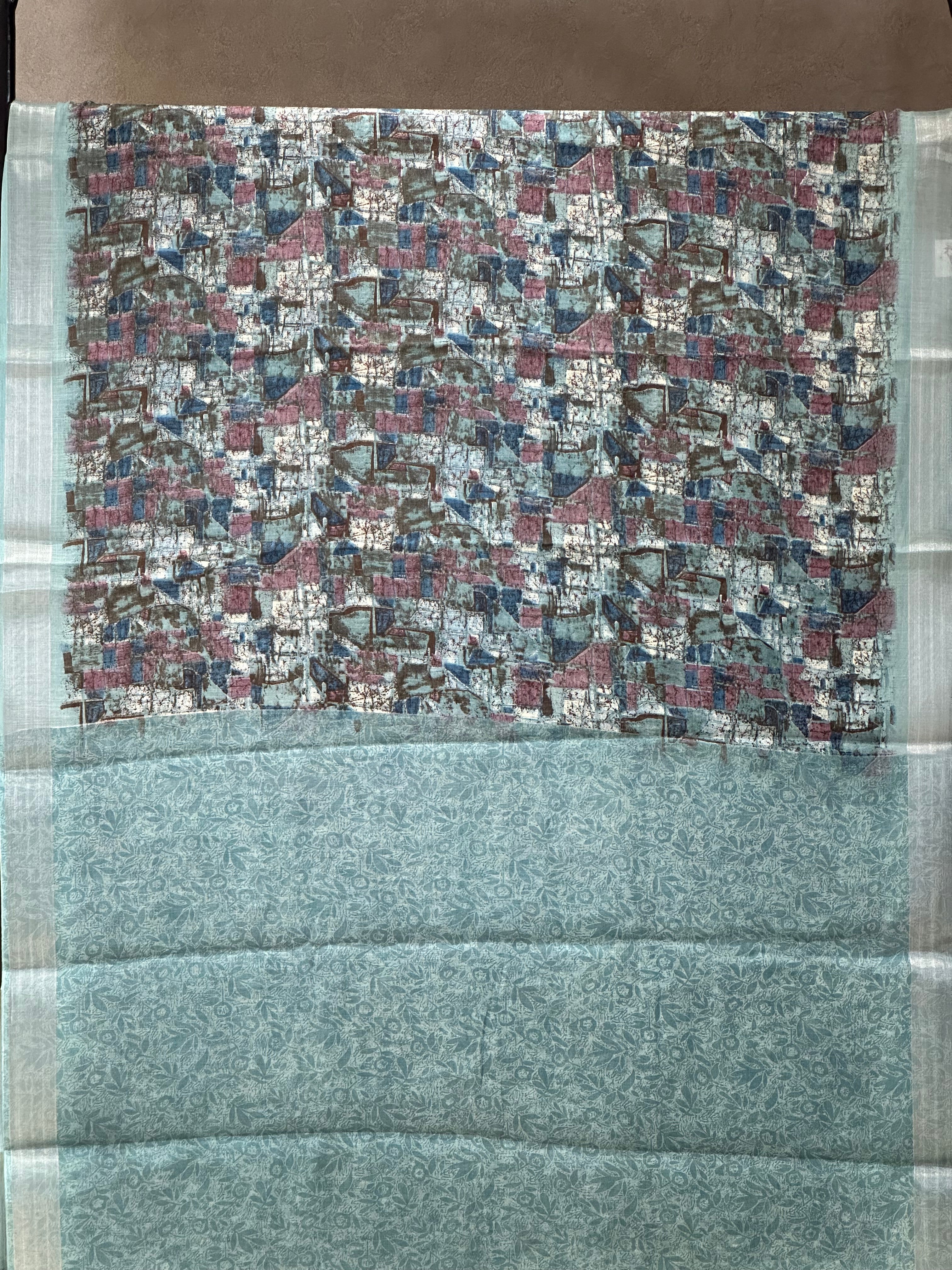 SEMI LINEN SAREE - 6209