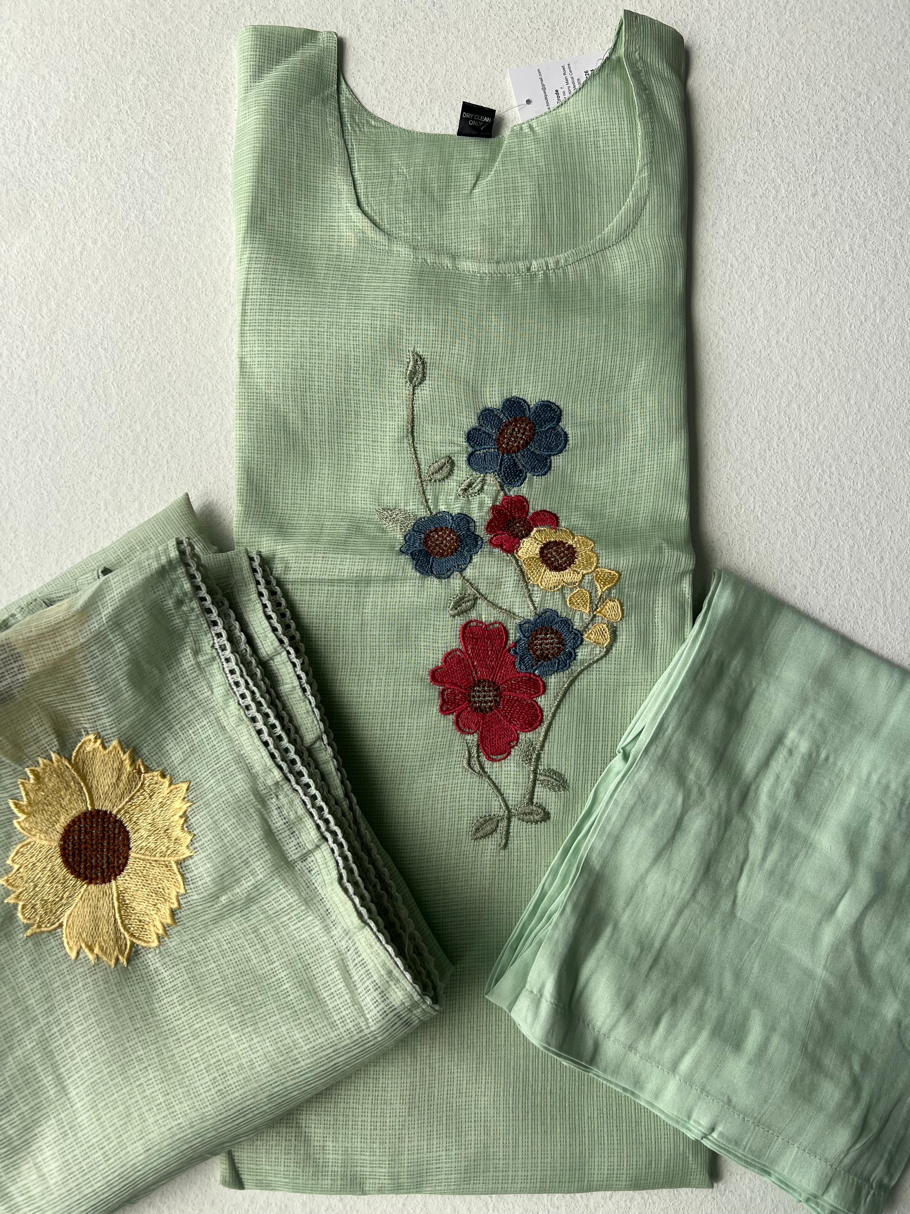 KOTA SALWAR SET - PASTEL GREEN -1.15