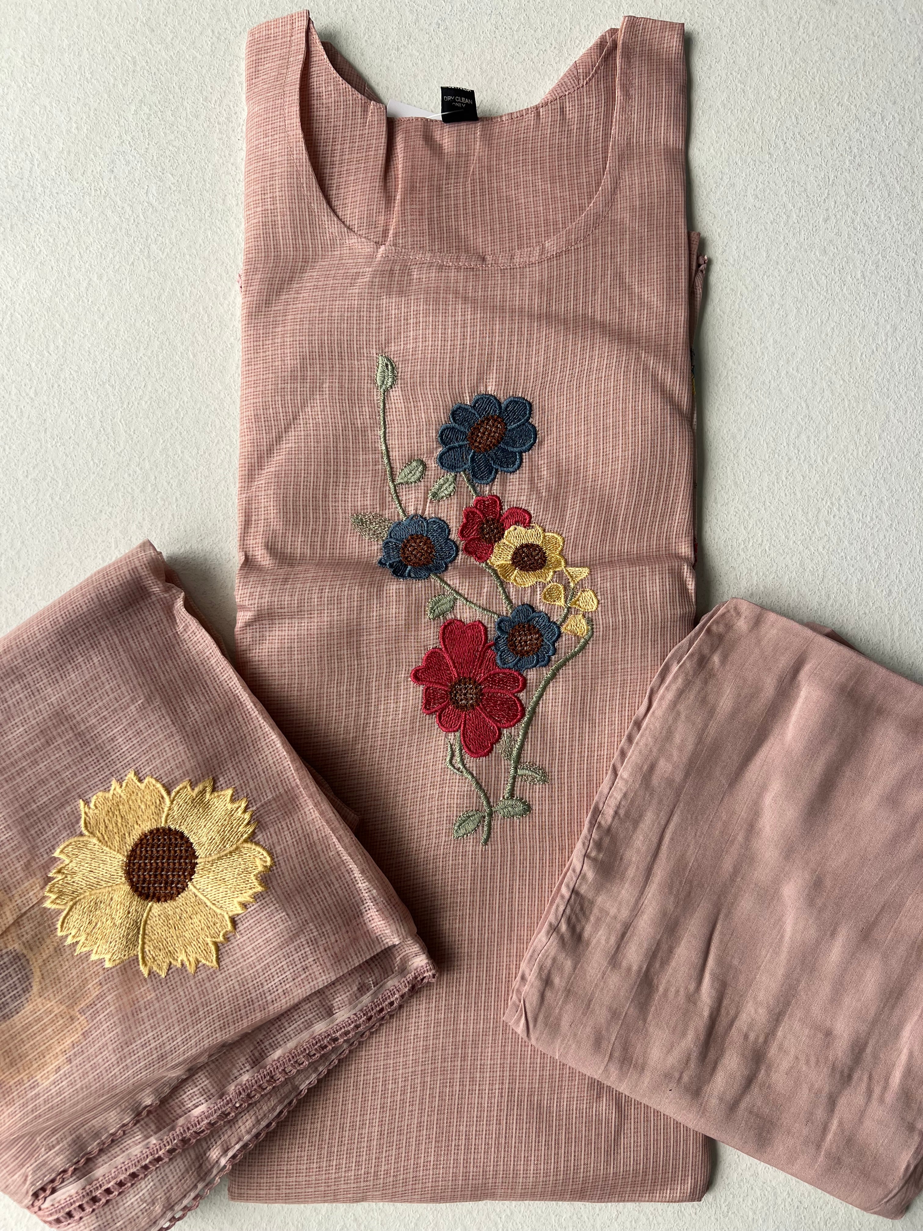 KOTA SALWAR SET - PASTEL PEACH -1.14