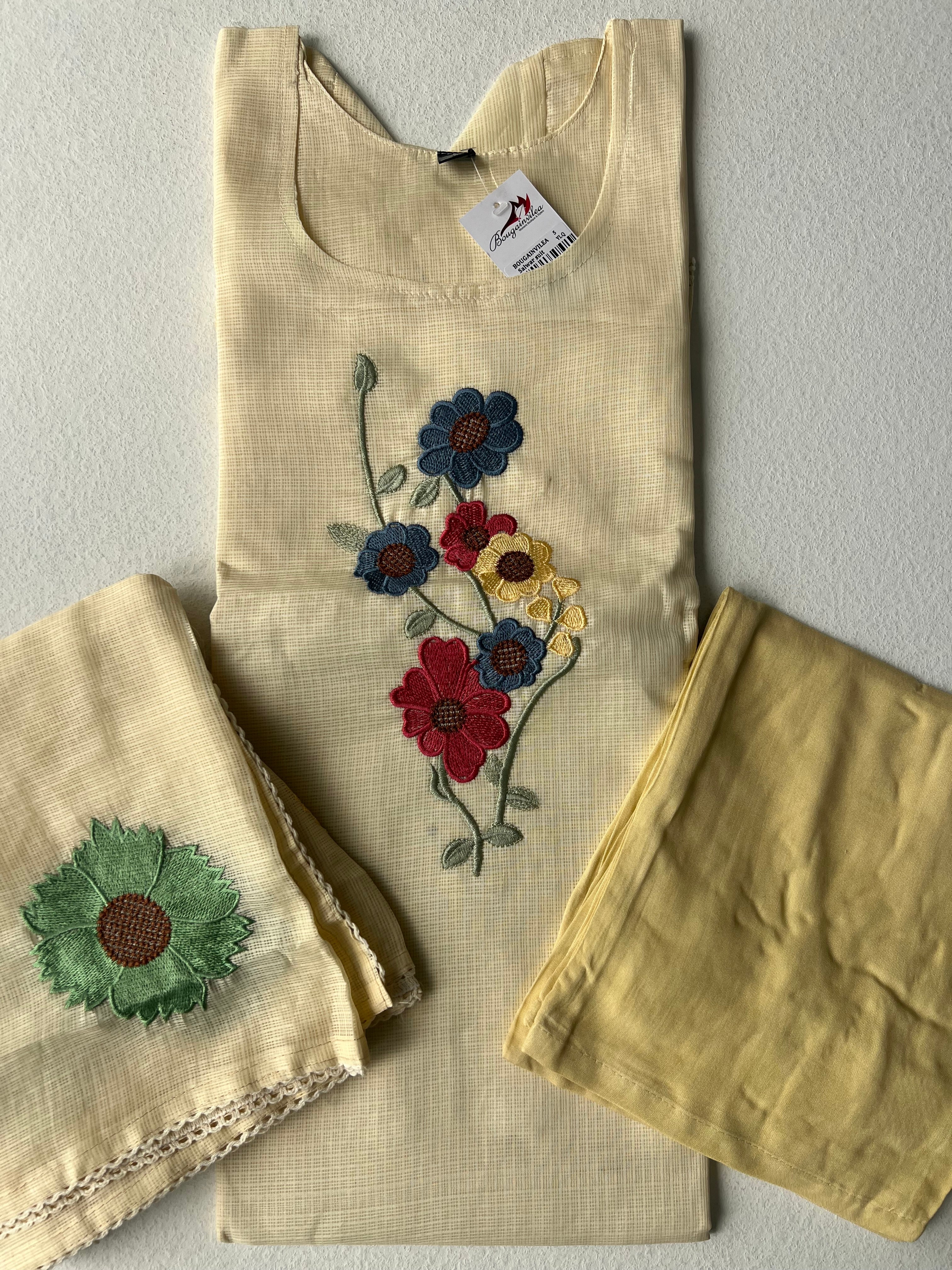 KOTA SALWAR SET - PASTEL YELLOW -1.13