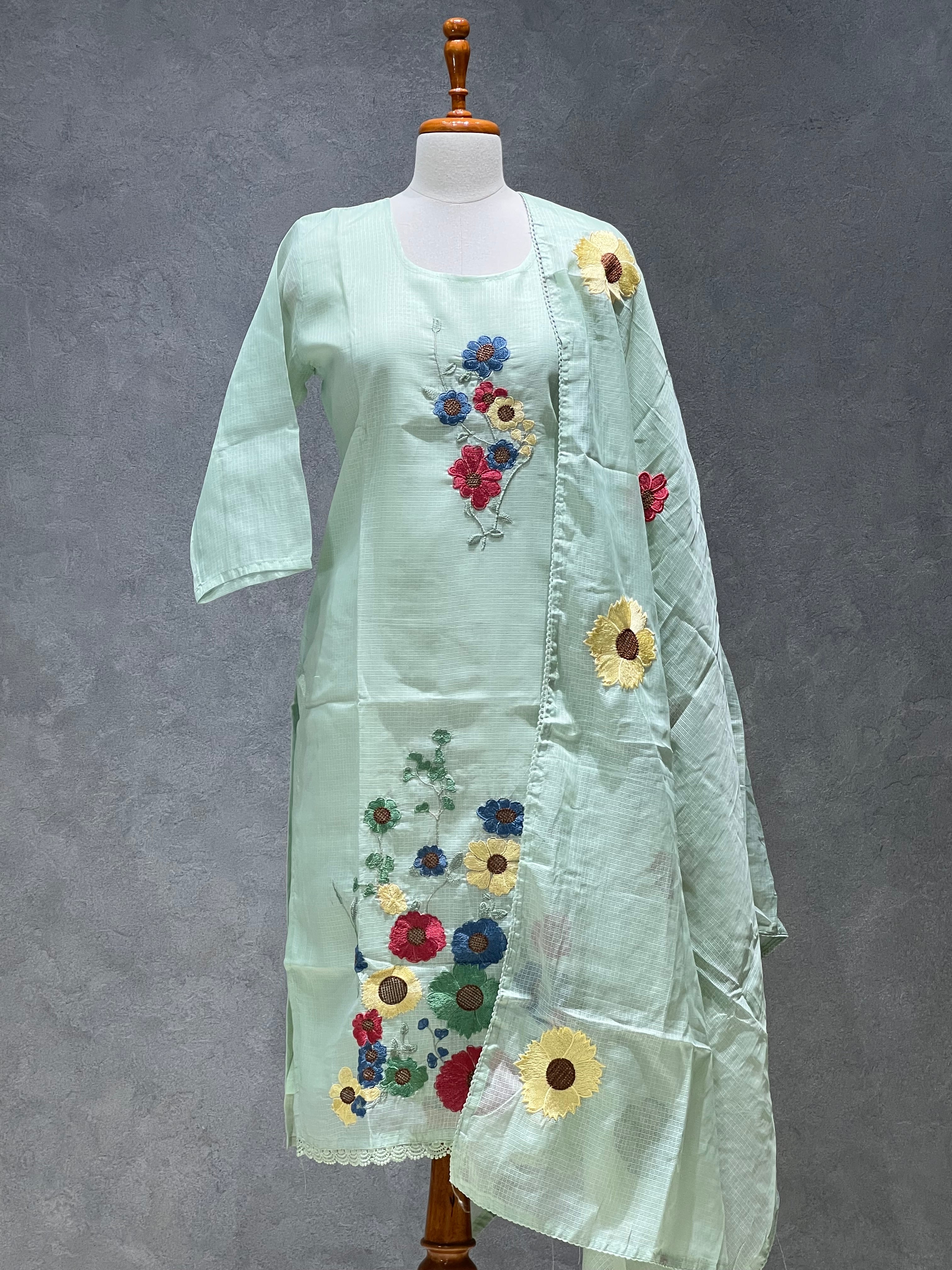 KOTA SALWAR SET - PASTEL GREEN -1.15