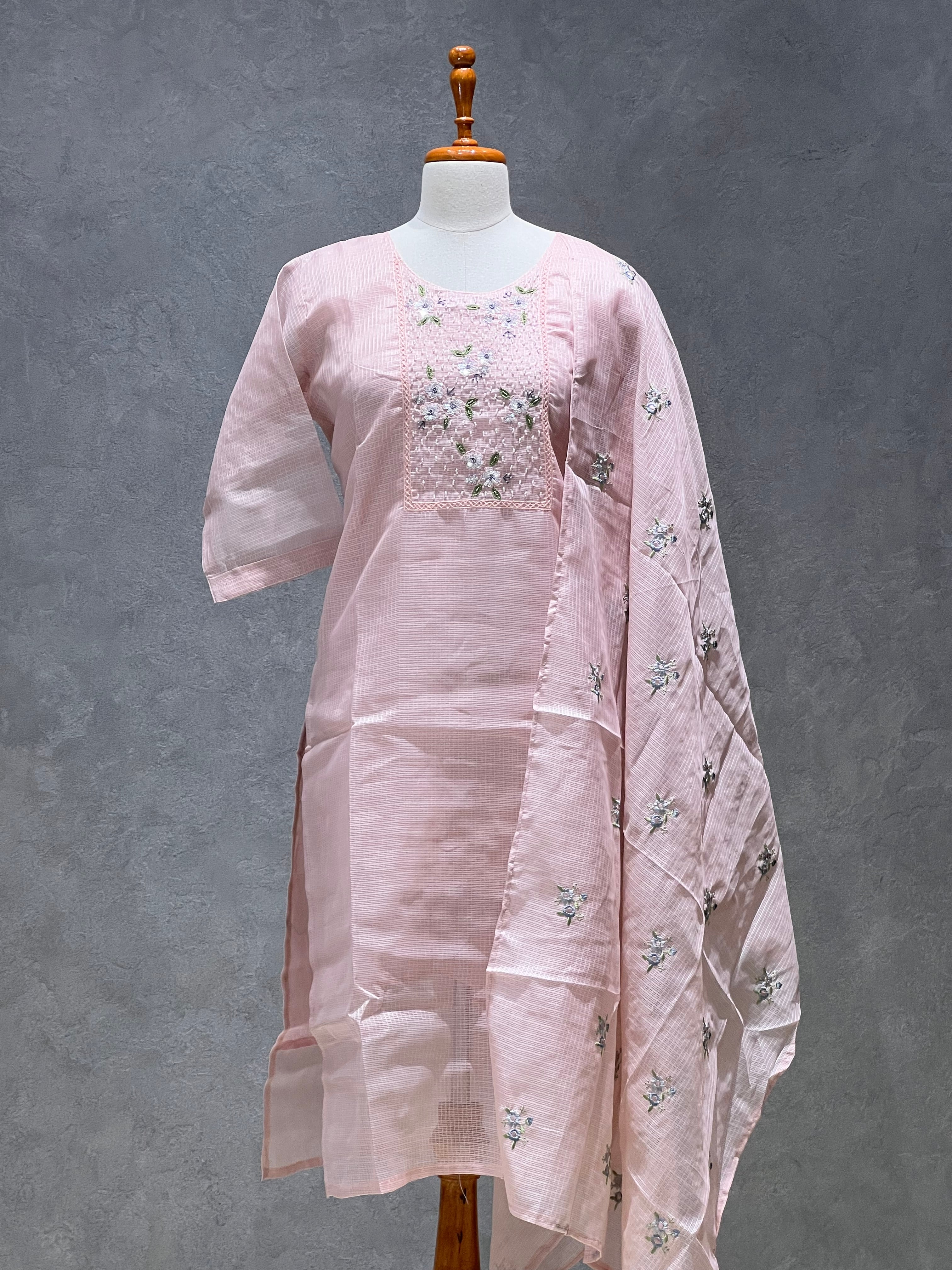 KOTA SALWAR SET - PASTEL PEACH -1.12