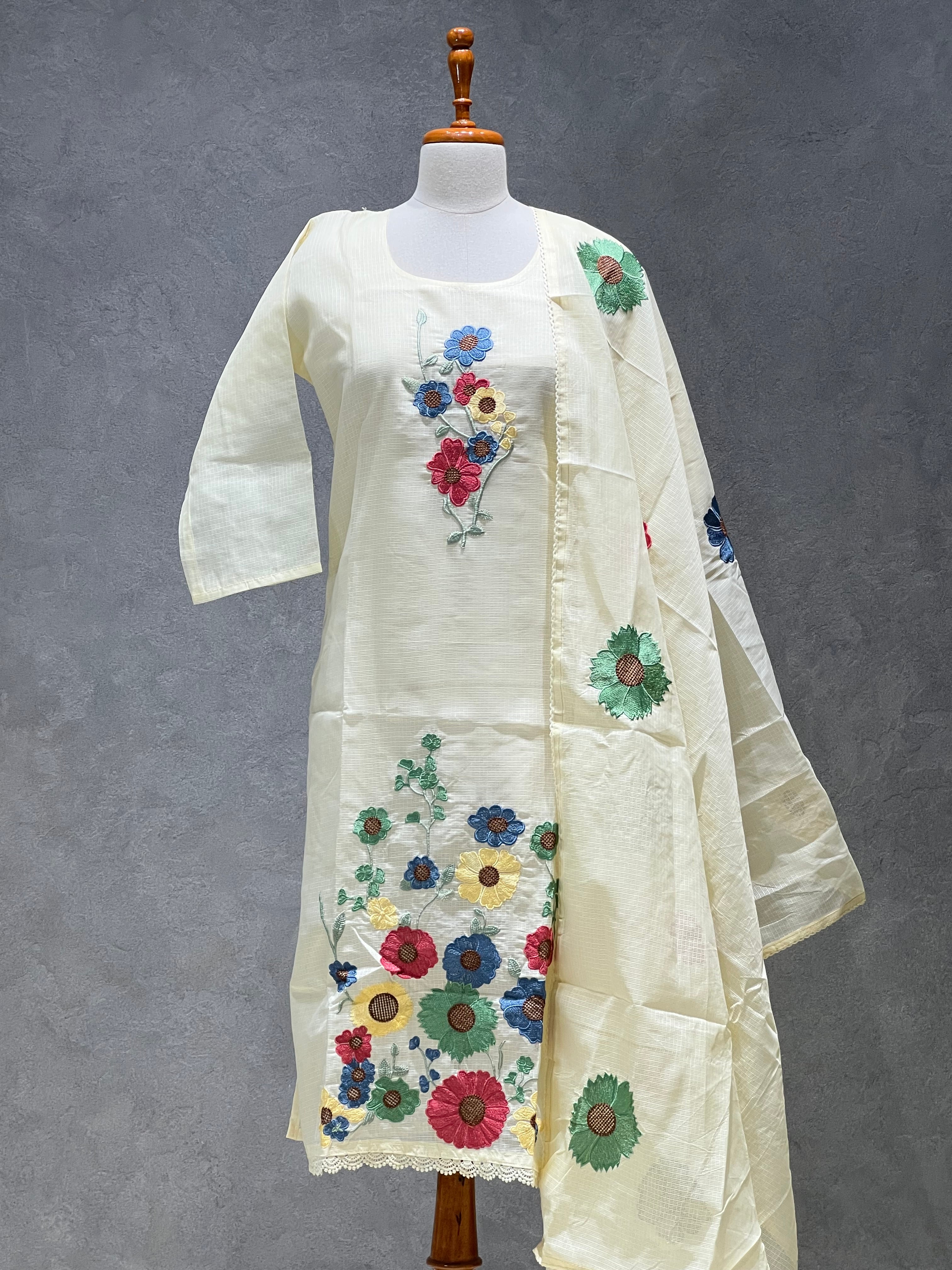 KOTA SALWAR SET - PASTEL YELLOW -1.13