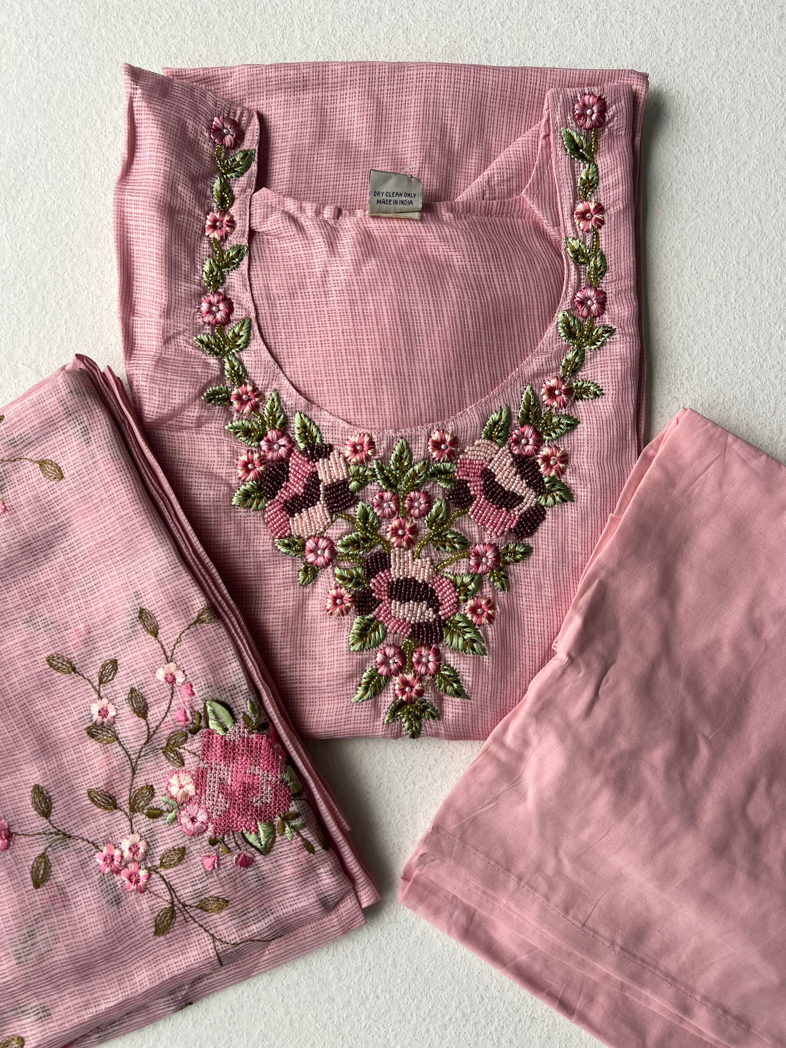 KOTA SALWAR SET - PASTEL PINK - 1.10