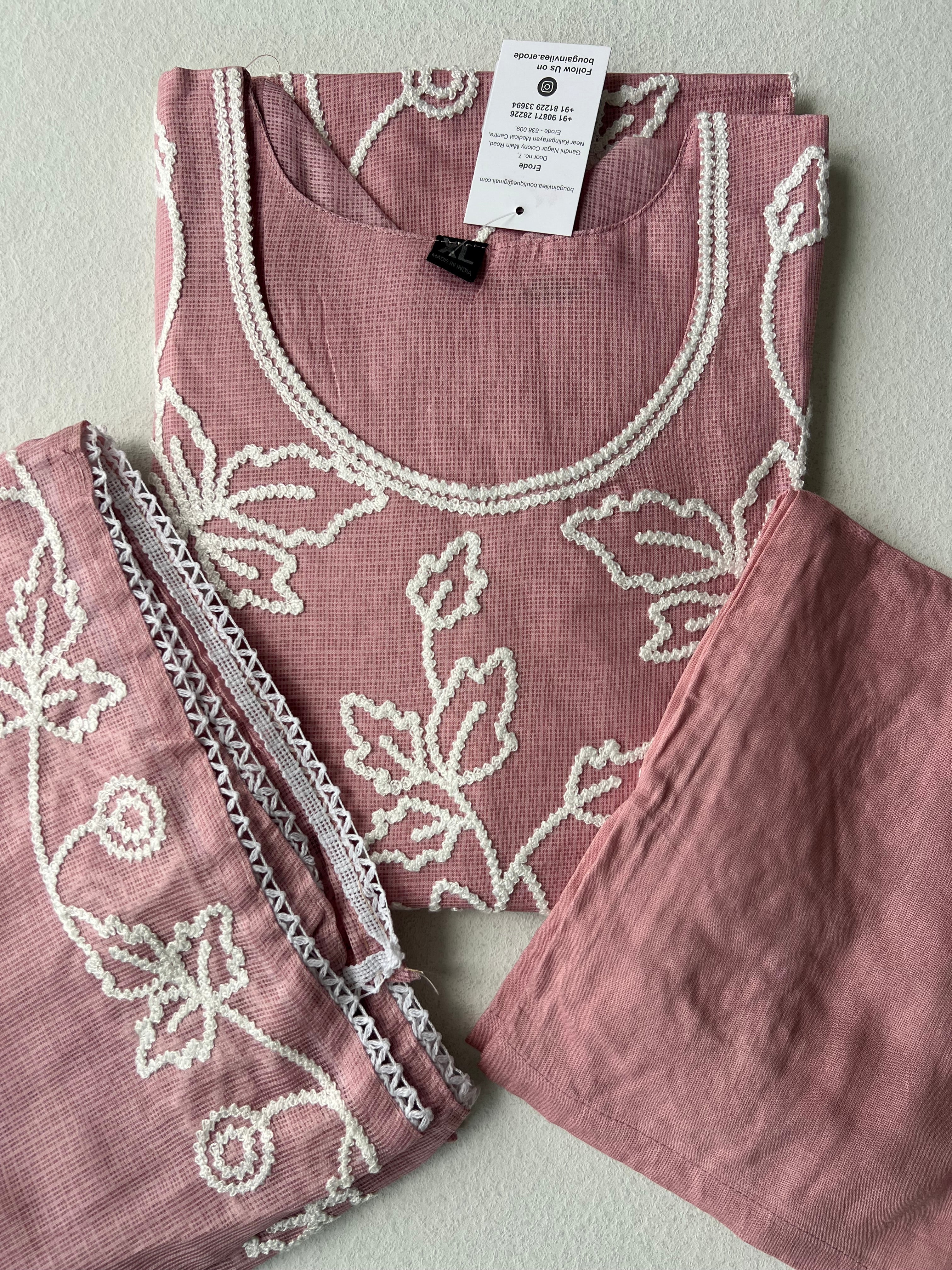 KOTA SALWAR SET - PASTEL PINK