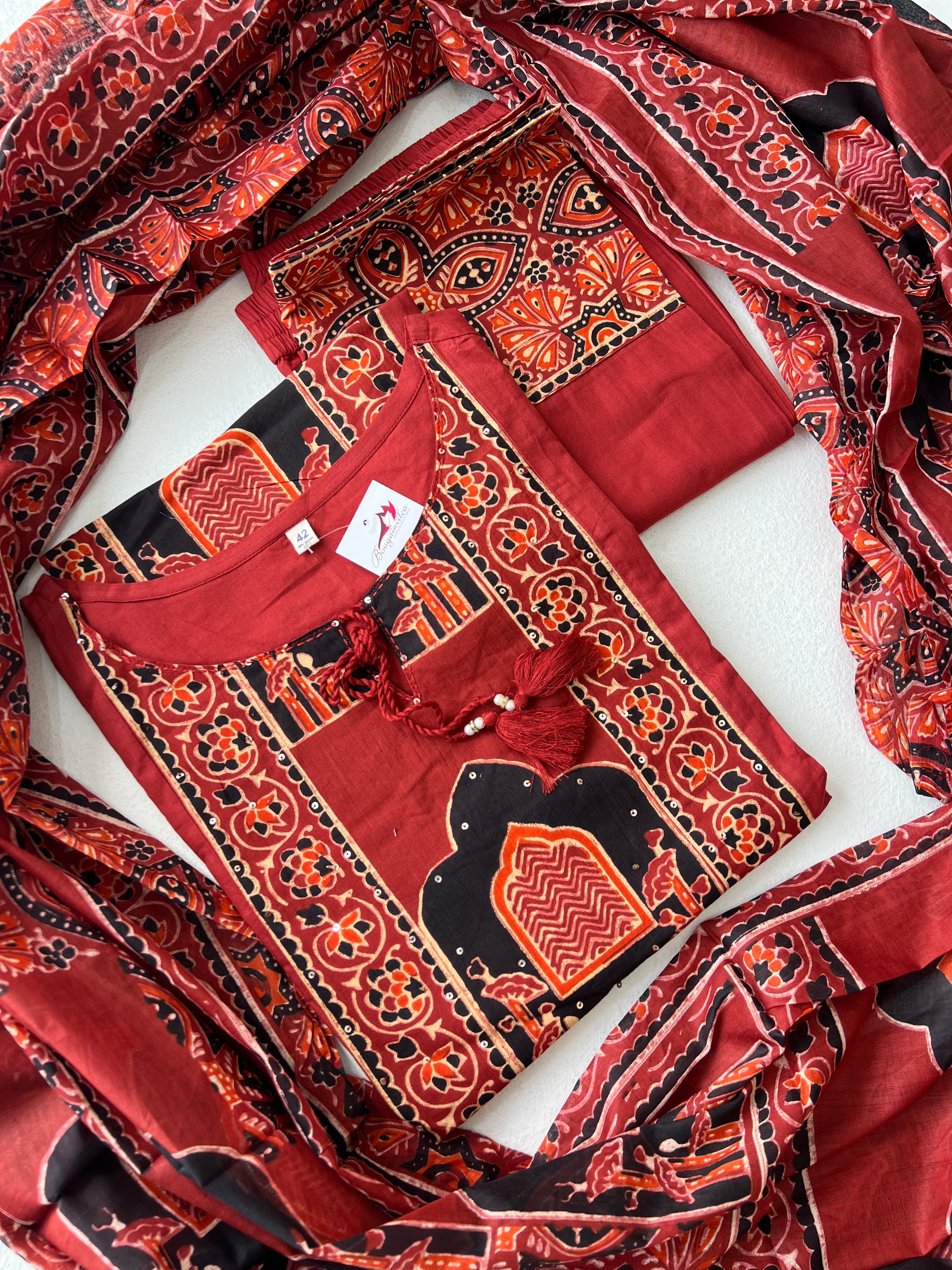 MUGHAL PRINT - RED