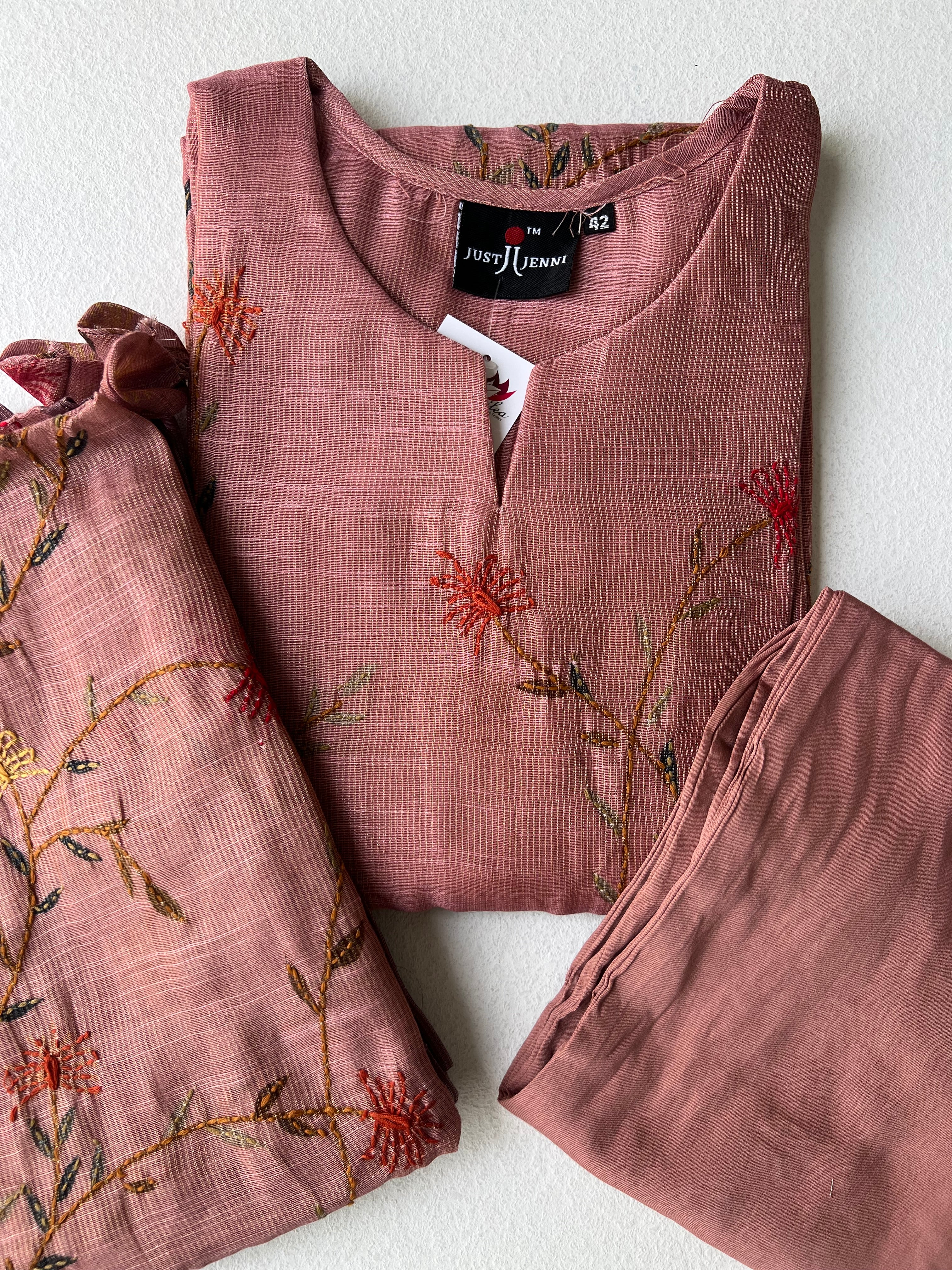 LINEN SALWAR - PEACH