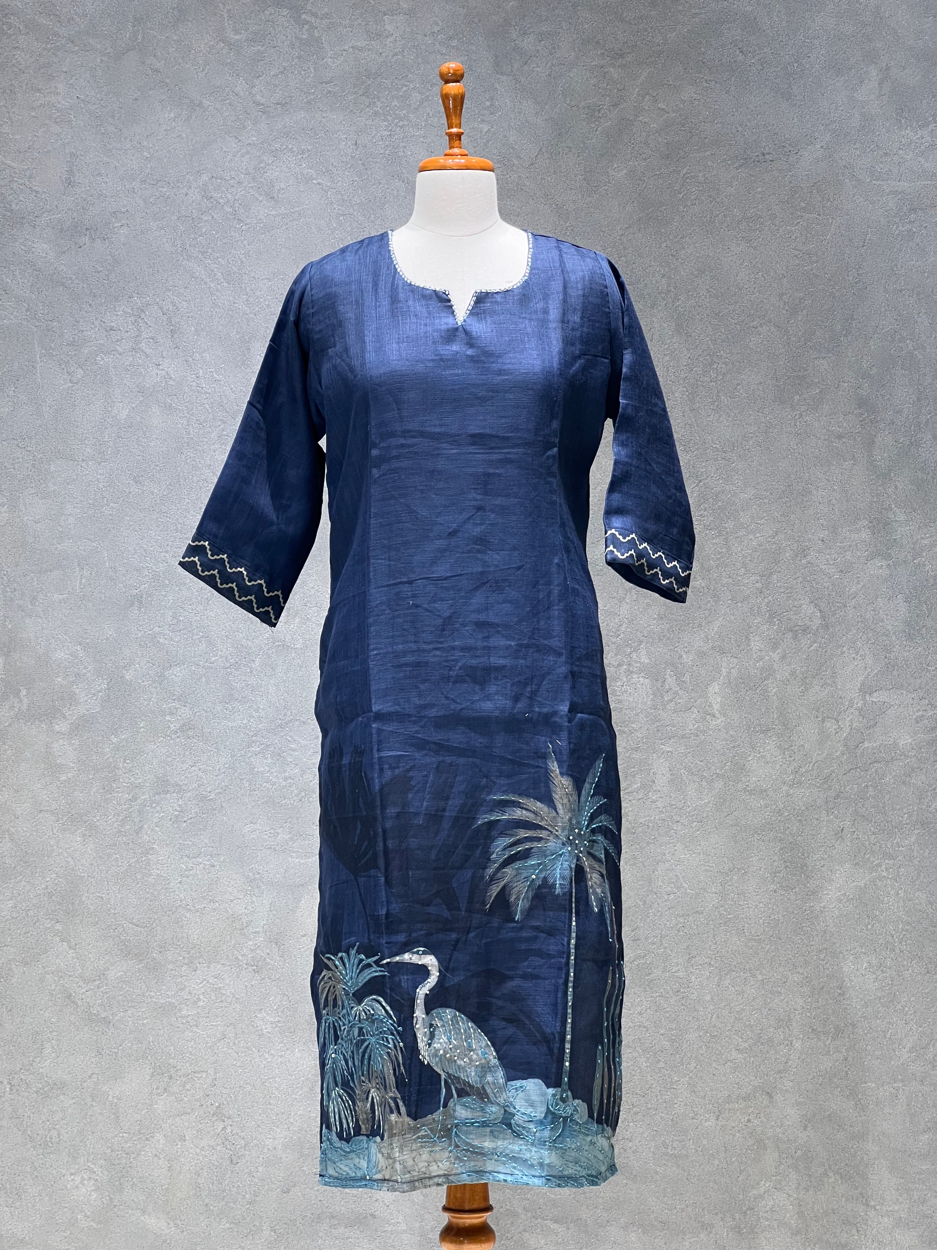 LINEN SALWAR - PELICAN