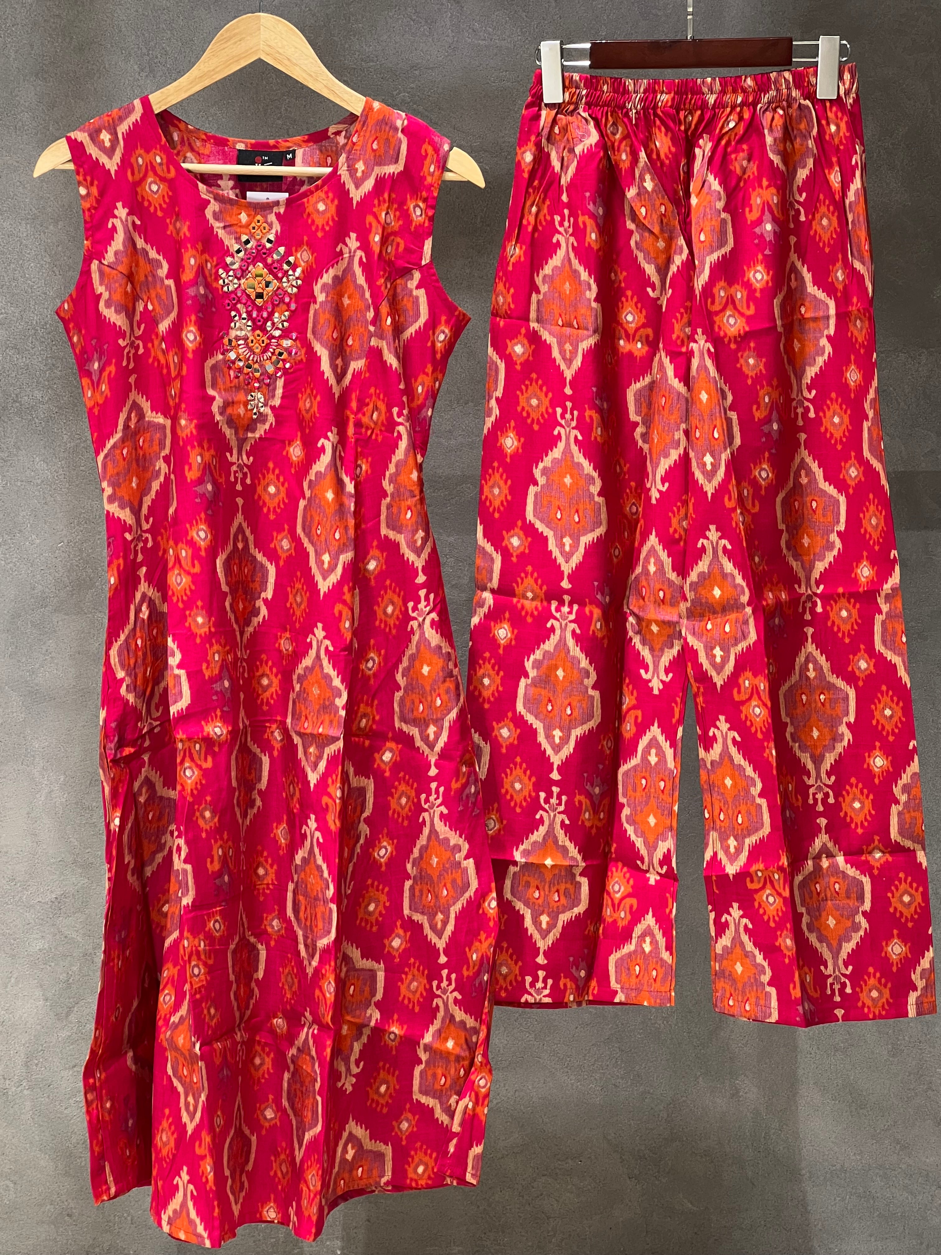 IKKAT KURTI SET - Ruby