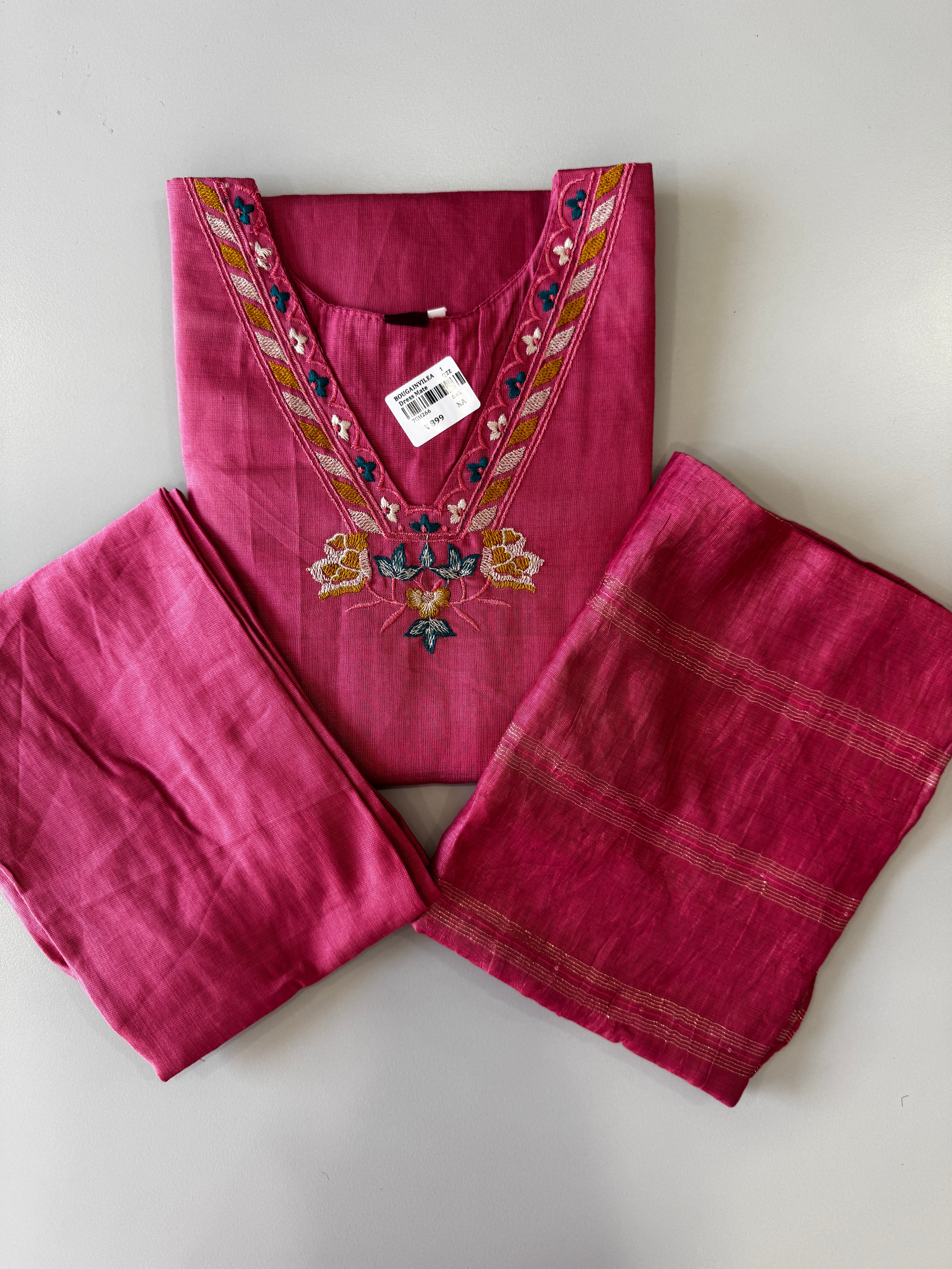 VATICAN SILK SALWAR SET (ROSE PINK)