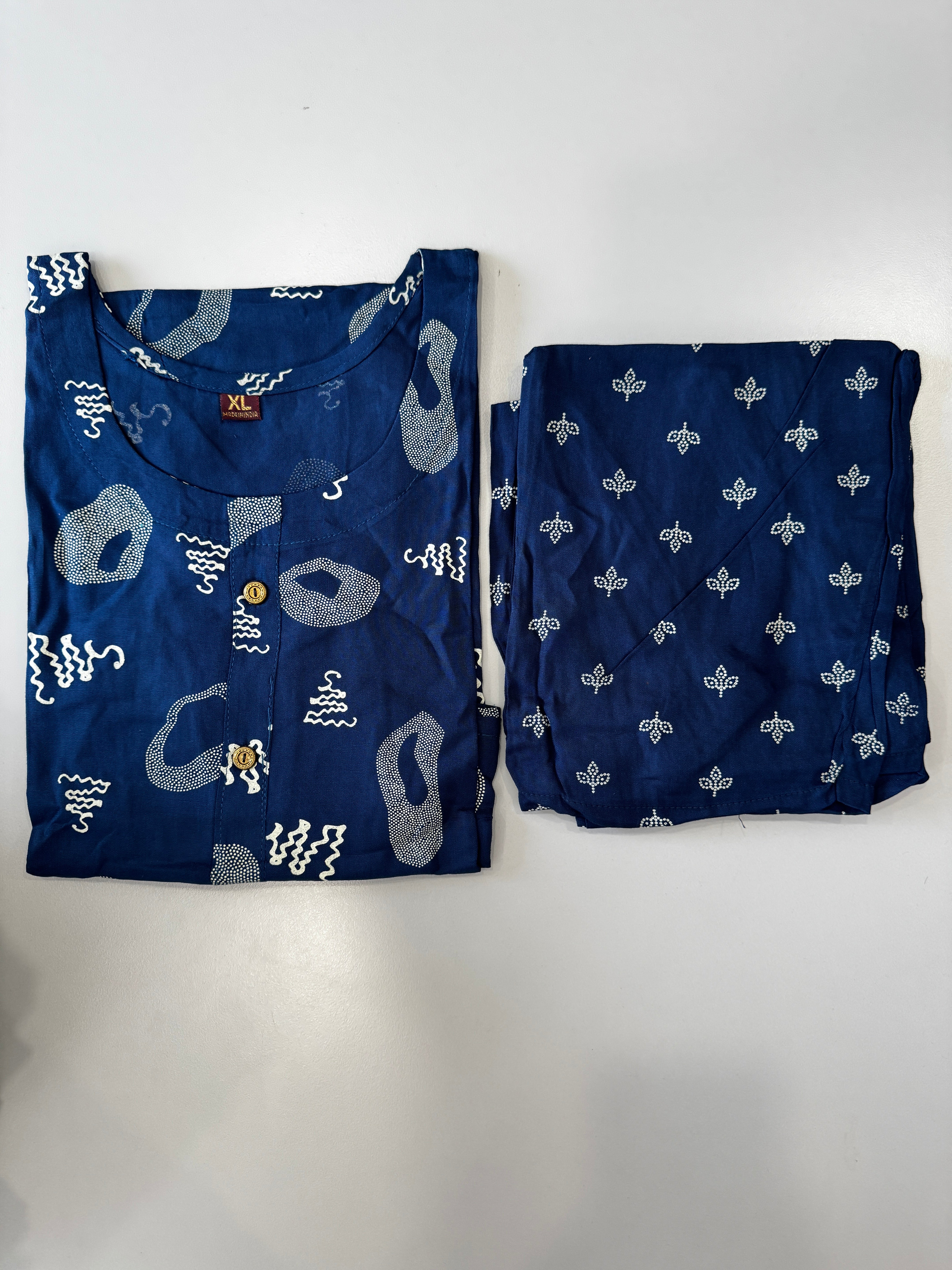 CASUAL WEAR ART BLUE KURTHI SET