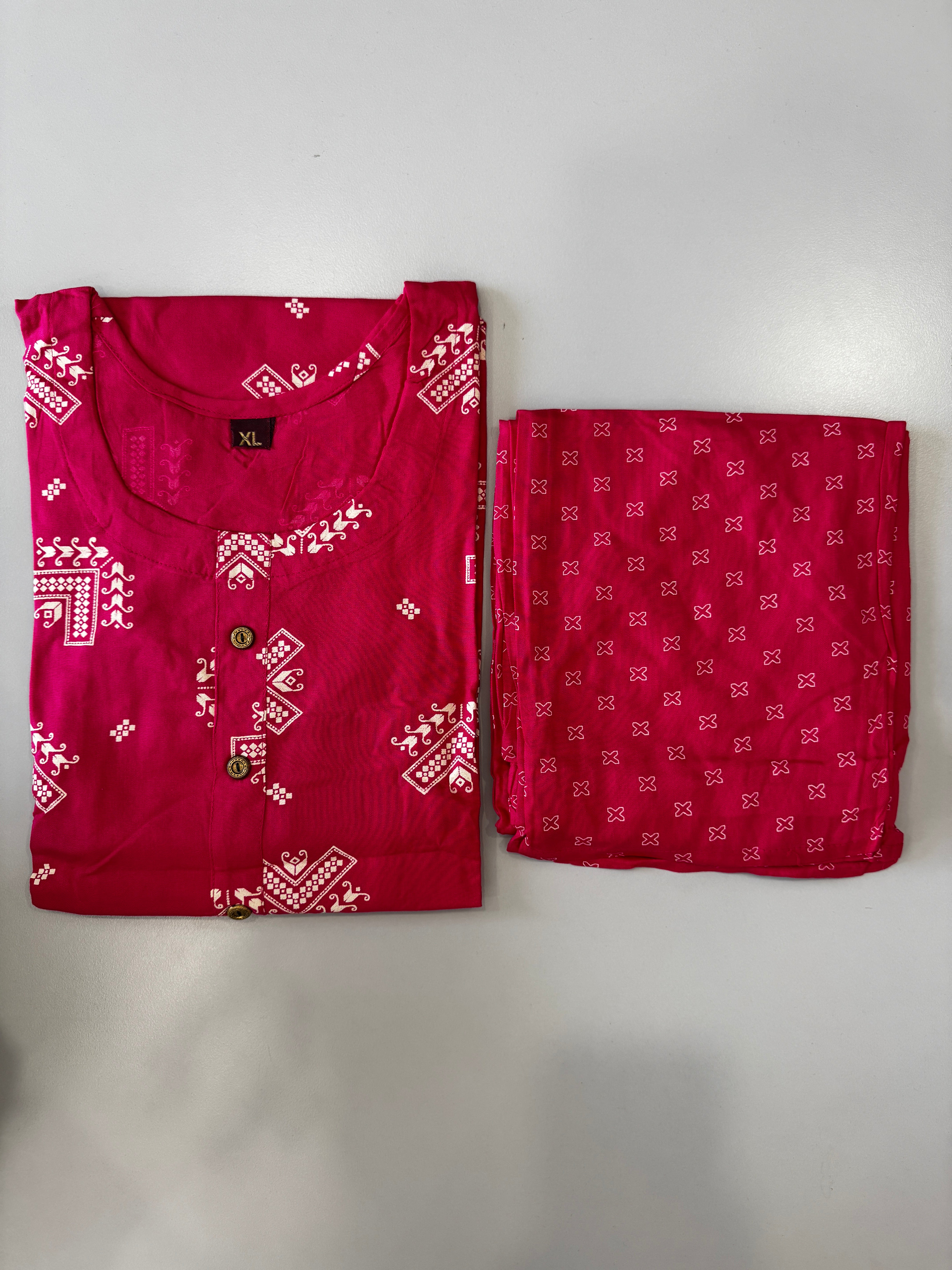 CASUAL WEAR ART PINK KURTHI SET