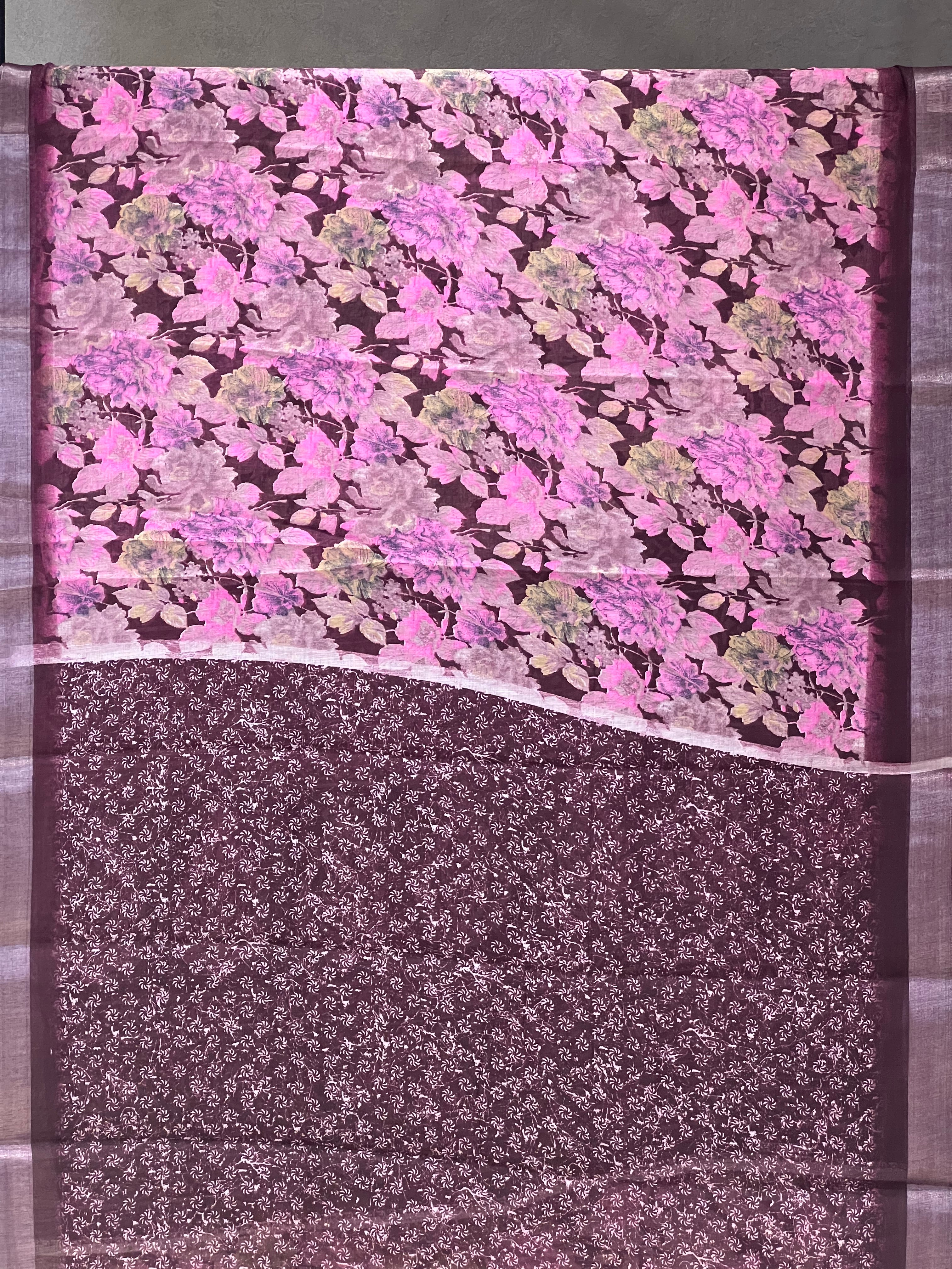 SEMI LINEN SAREE - 6202