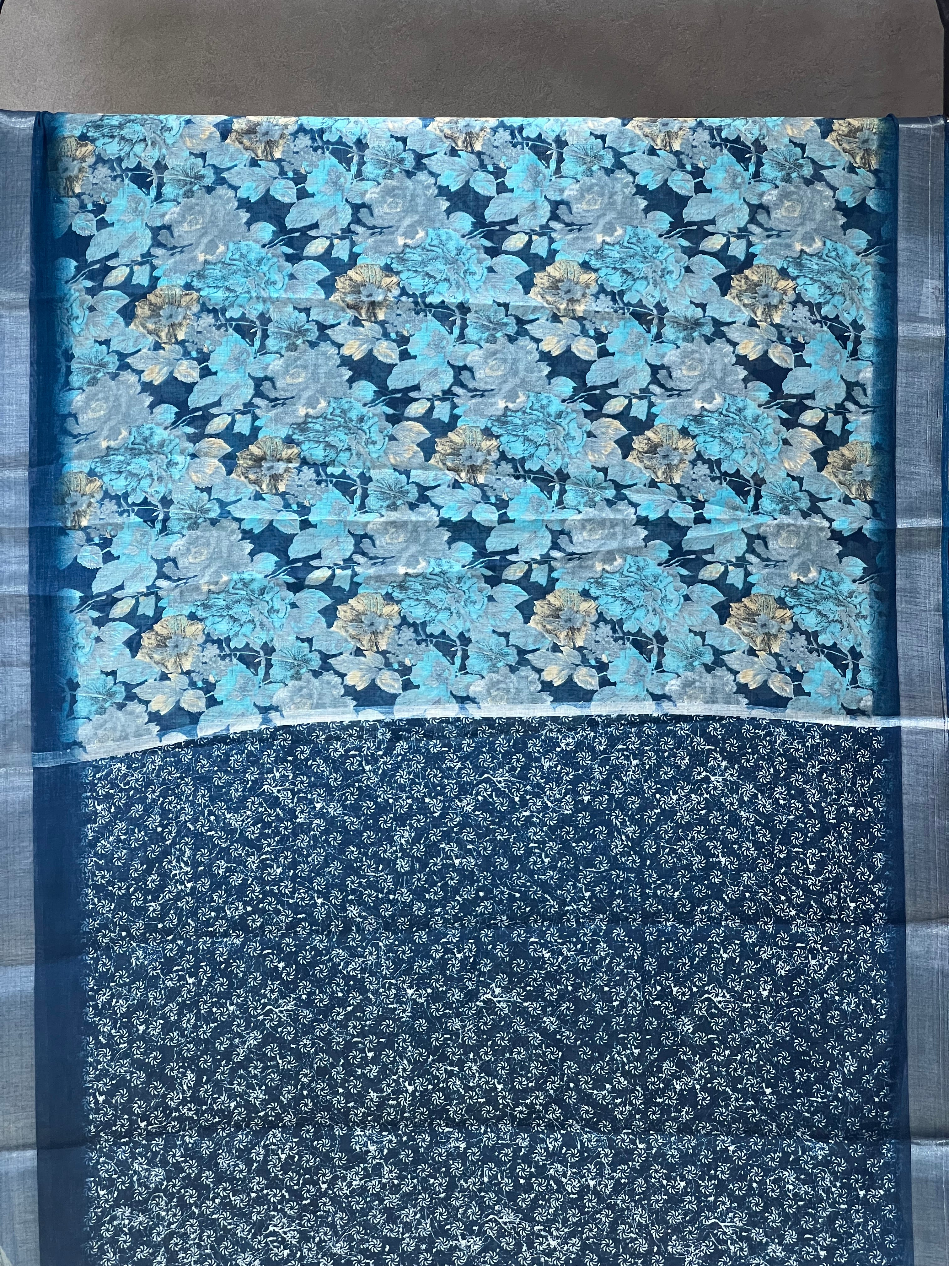 SEMI LINEN SAREE - 6202