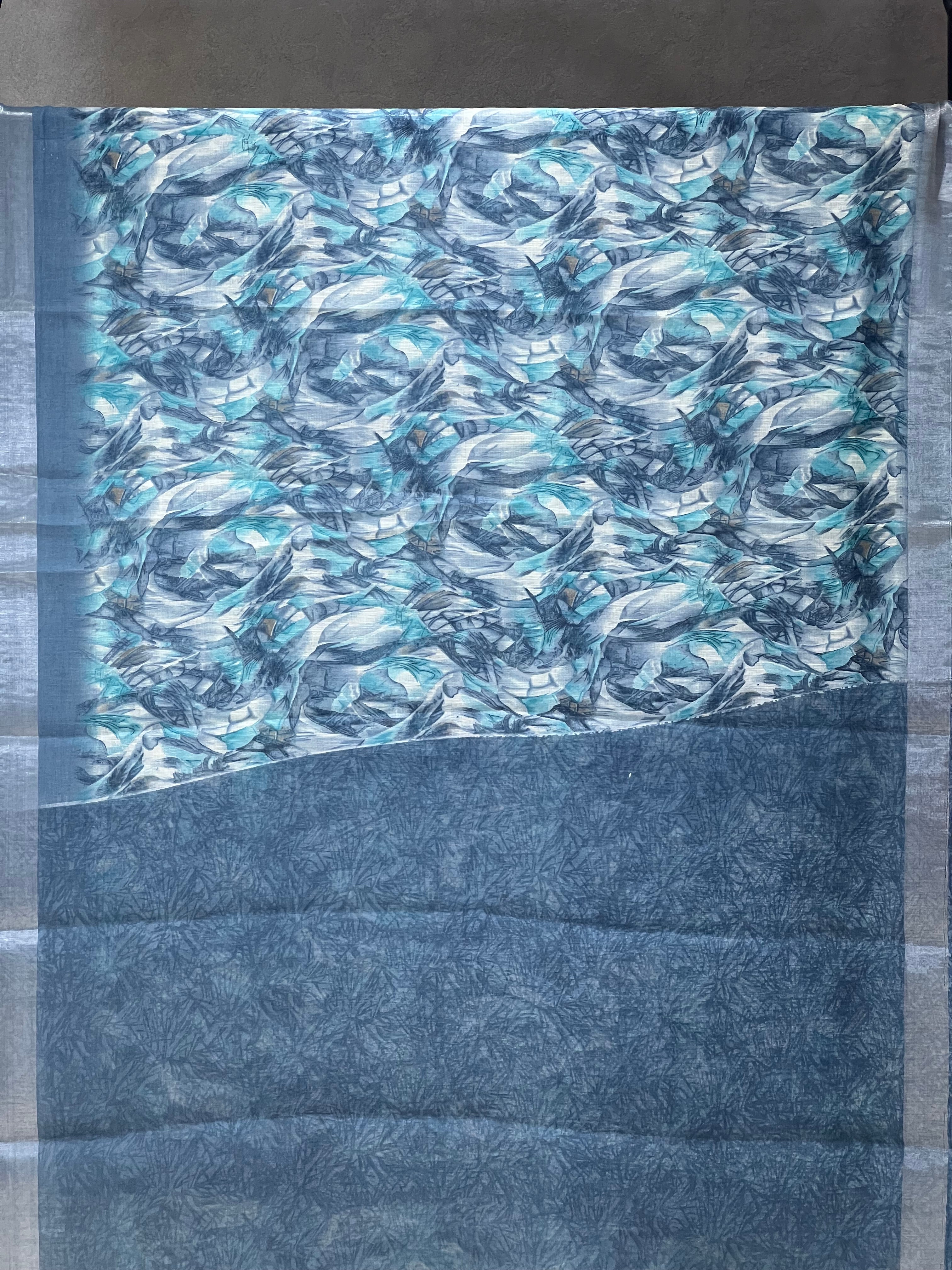 SEMI LINEN SAREE - 6206