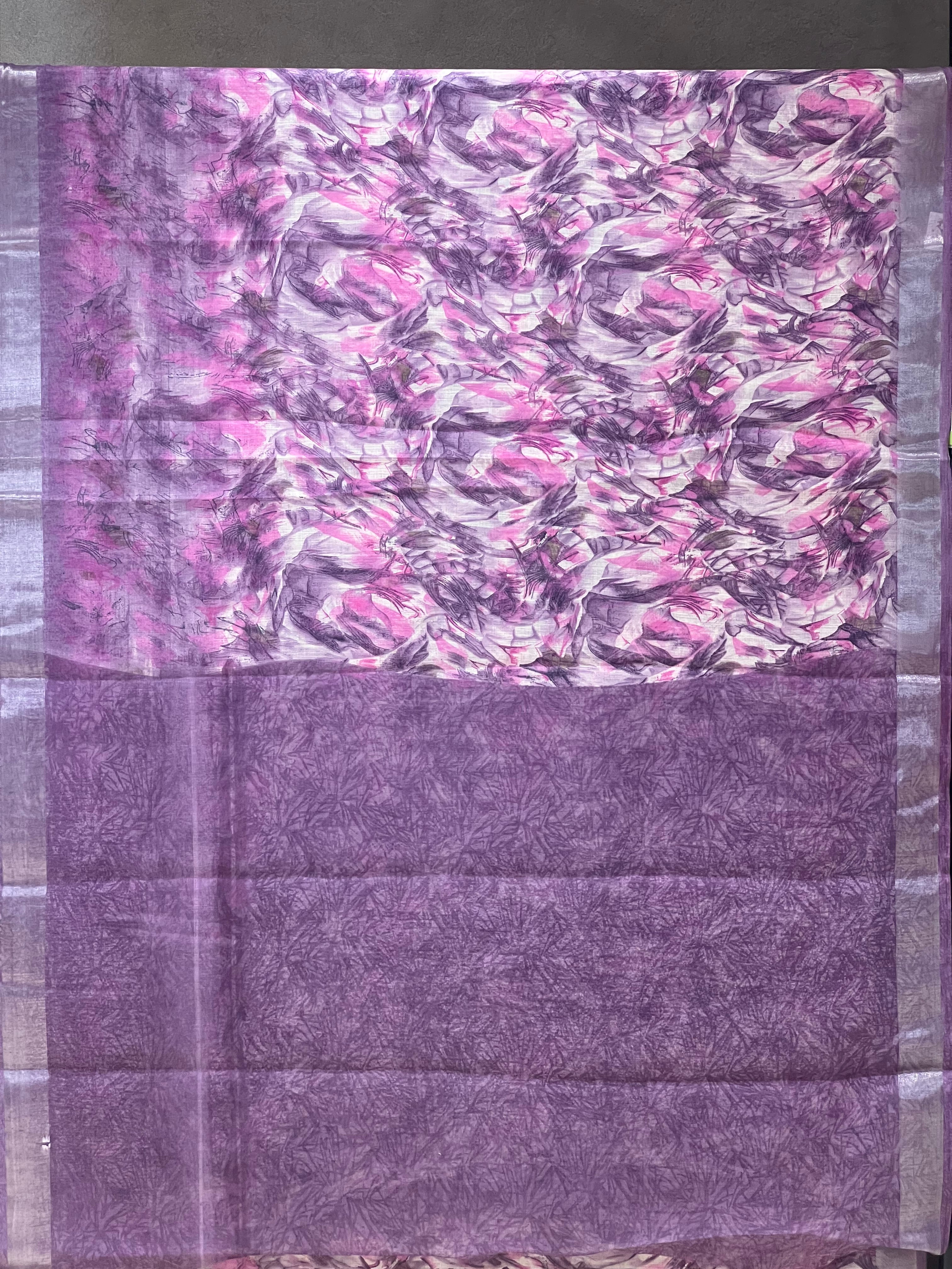 SEMI LINEN SAREE - 6206