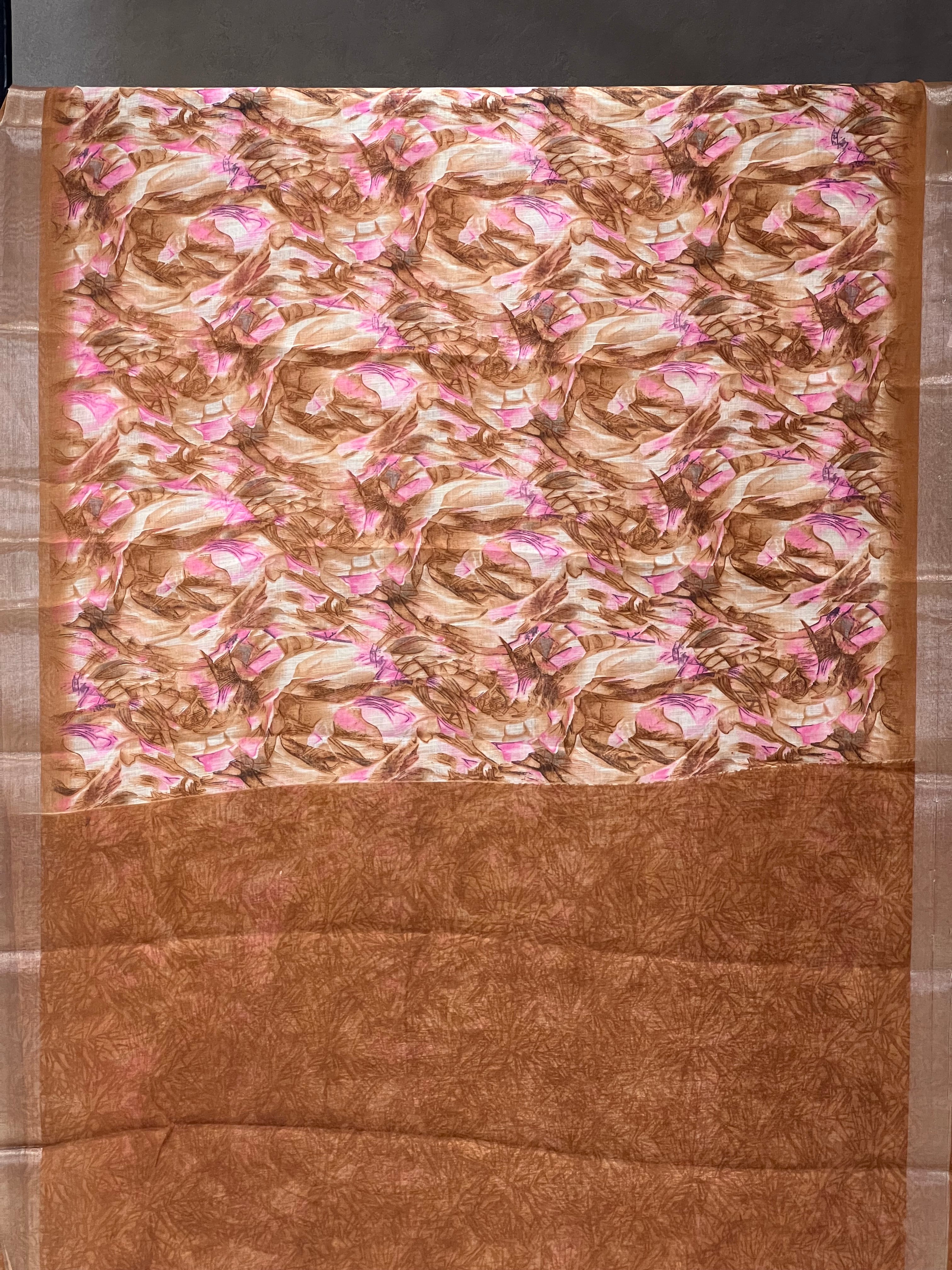 SEMI LINEN SAREE - 6206