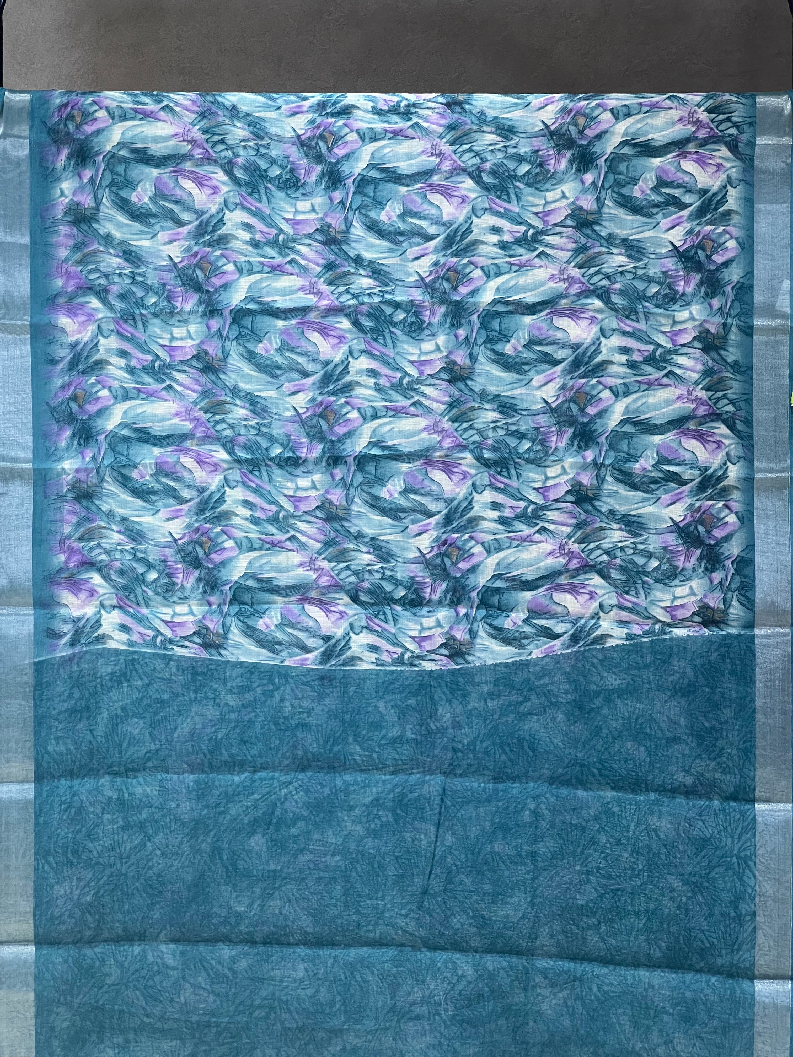 SEMI LINEN SAREE - 6206