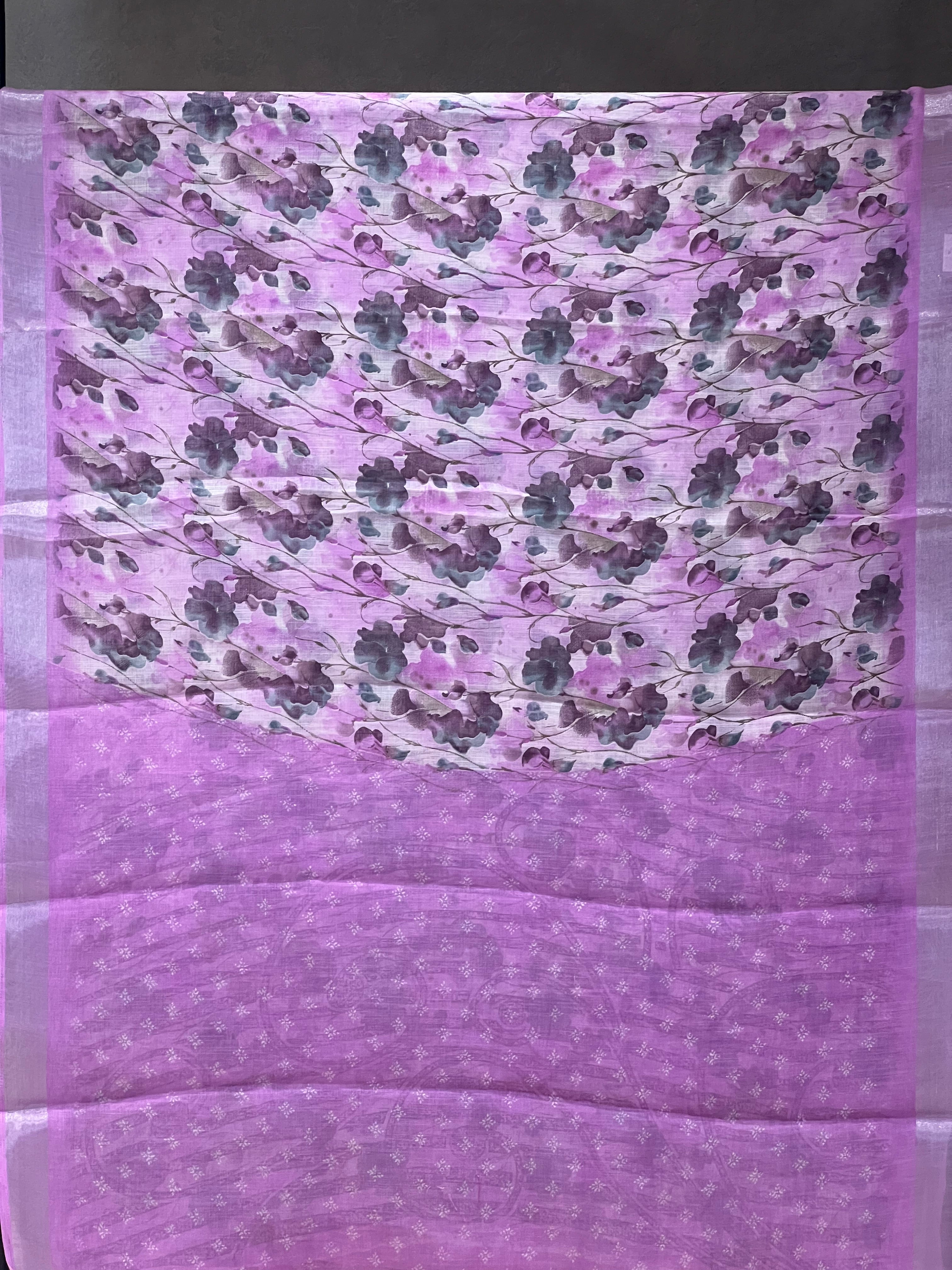 SEMI LINEN SAREE - 6207