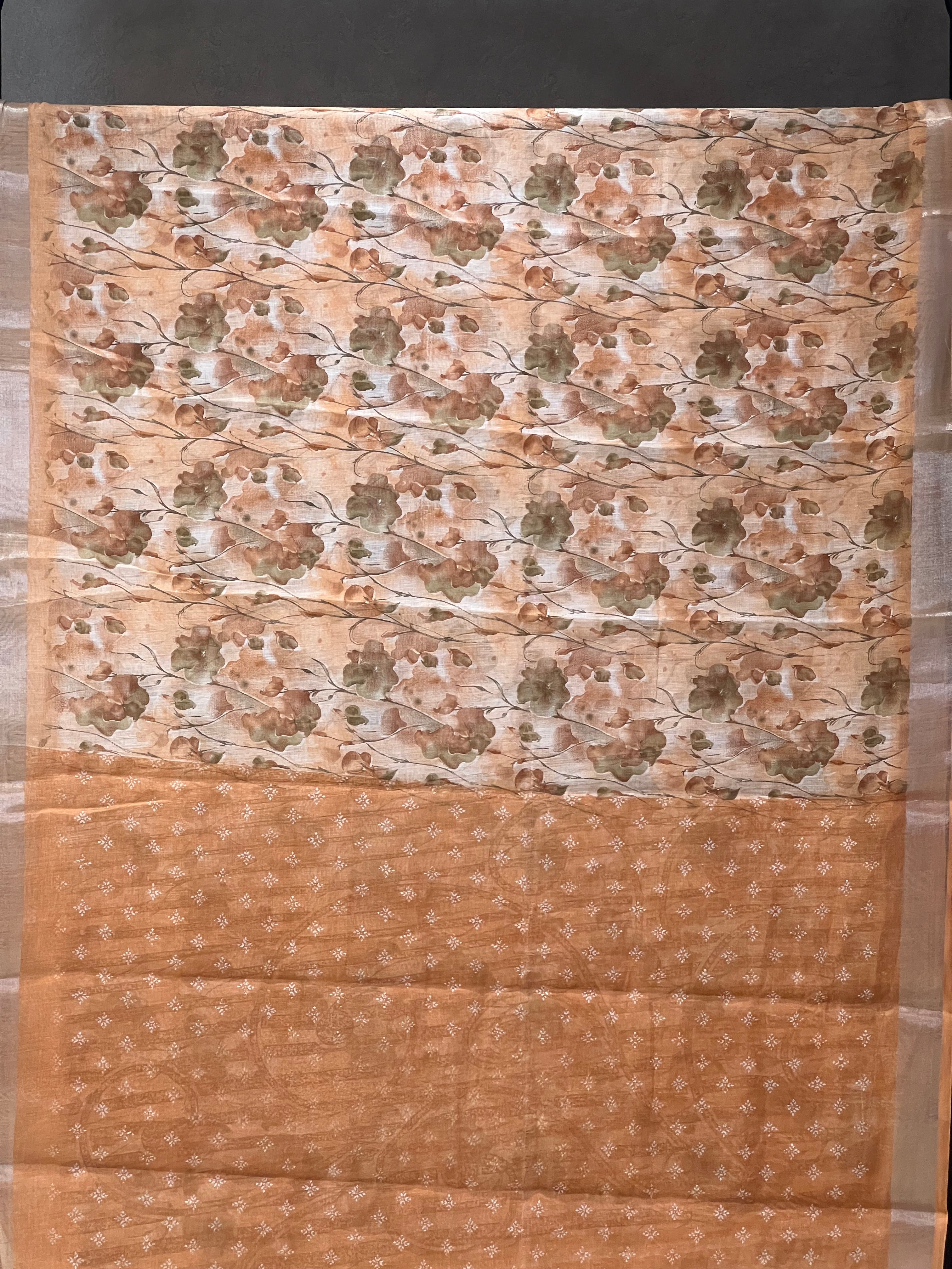 SEMI LINEN SAREE - 6207